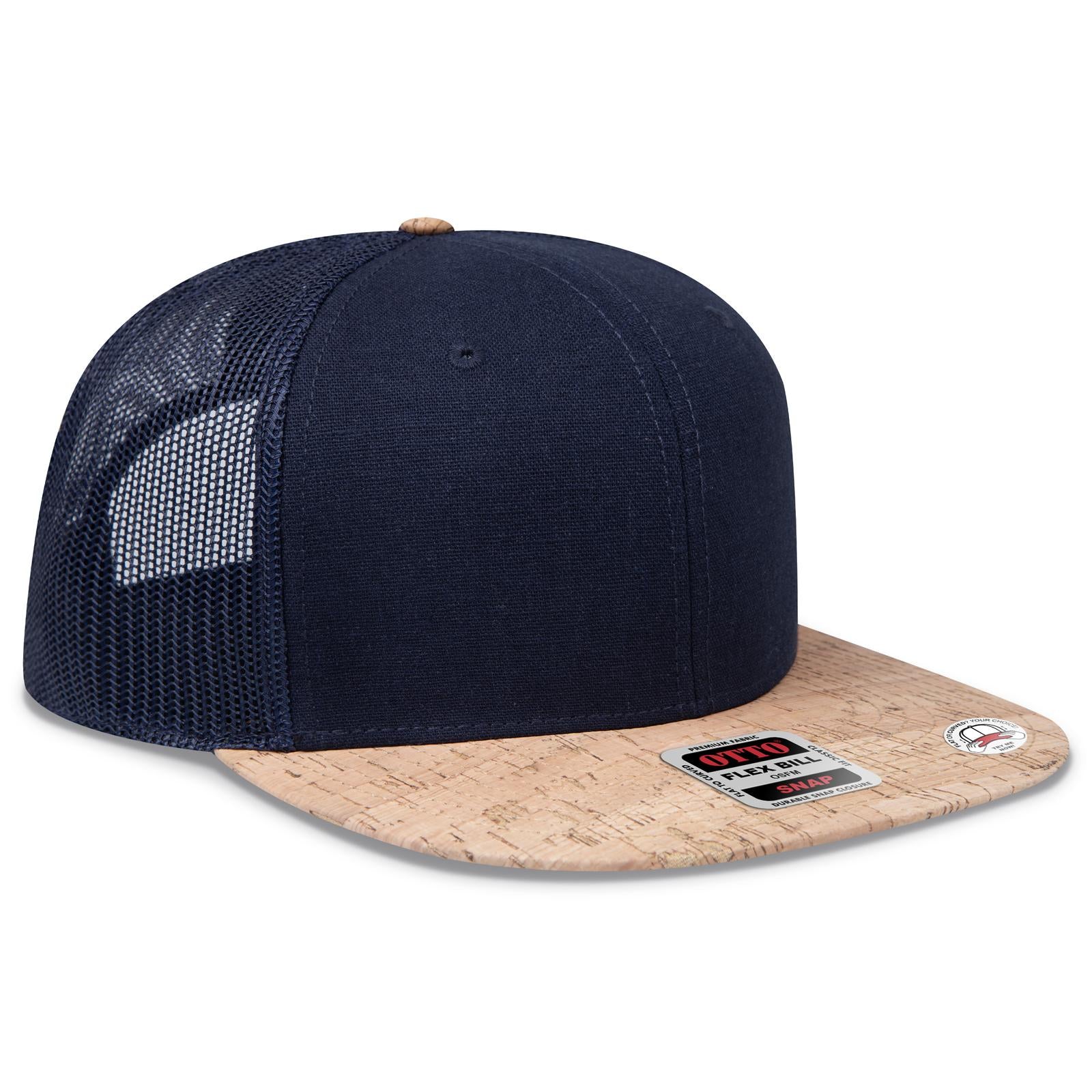Custom Embroidered or DTF Printed - OTTO CAP® OTTO SNAP 6 Panel Pro Style Mesh Back Trucker Snapback Hat