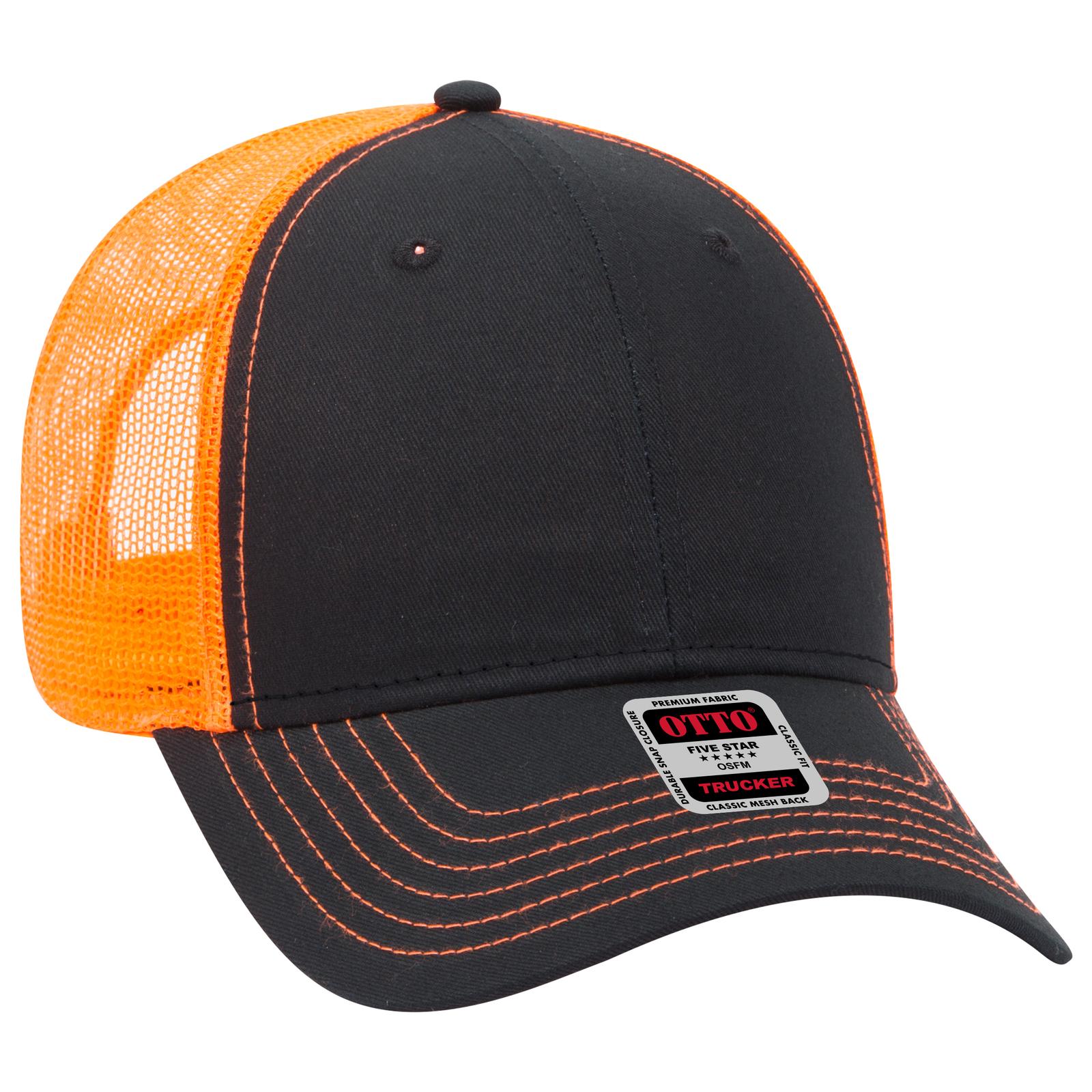Custom Embroidered - OTTO CAP 6 Panel Low Profile Mesh Back Trucker Hat