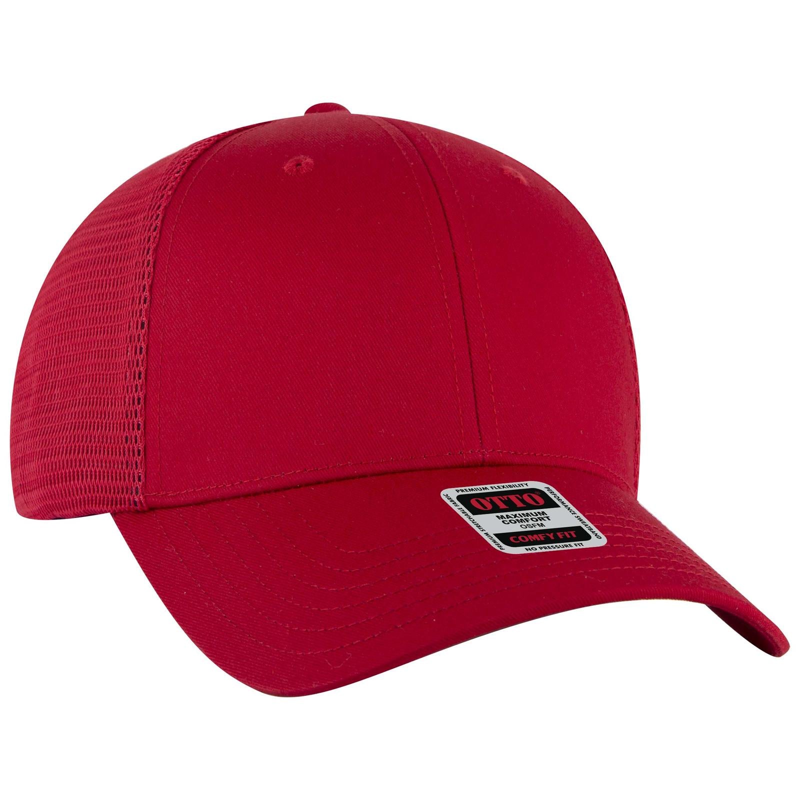 Custom Embroidered or DTF Printed - OTTO CAP® OTTO COMFY FIT® 6 Panel Low Profile Mesh Back Trucker Hat