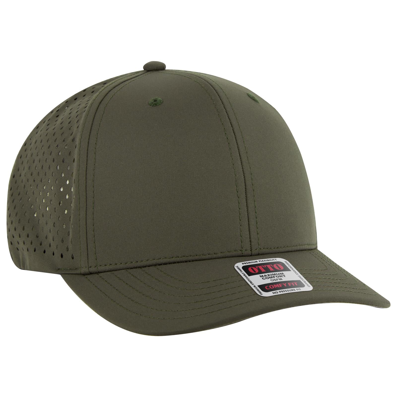 Custom Embroidered or DTF Printed - OTTO CAP® OTTO COMFY FIT® 6 Panel Mid Profile Baseball Cap