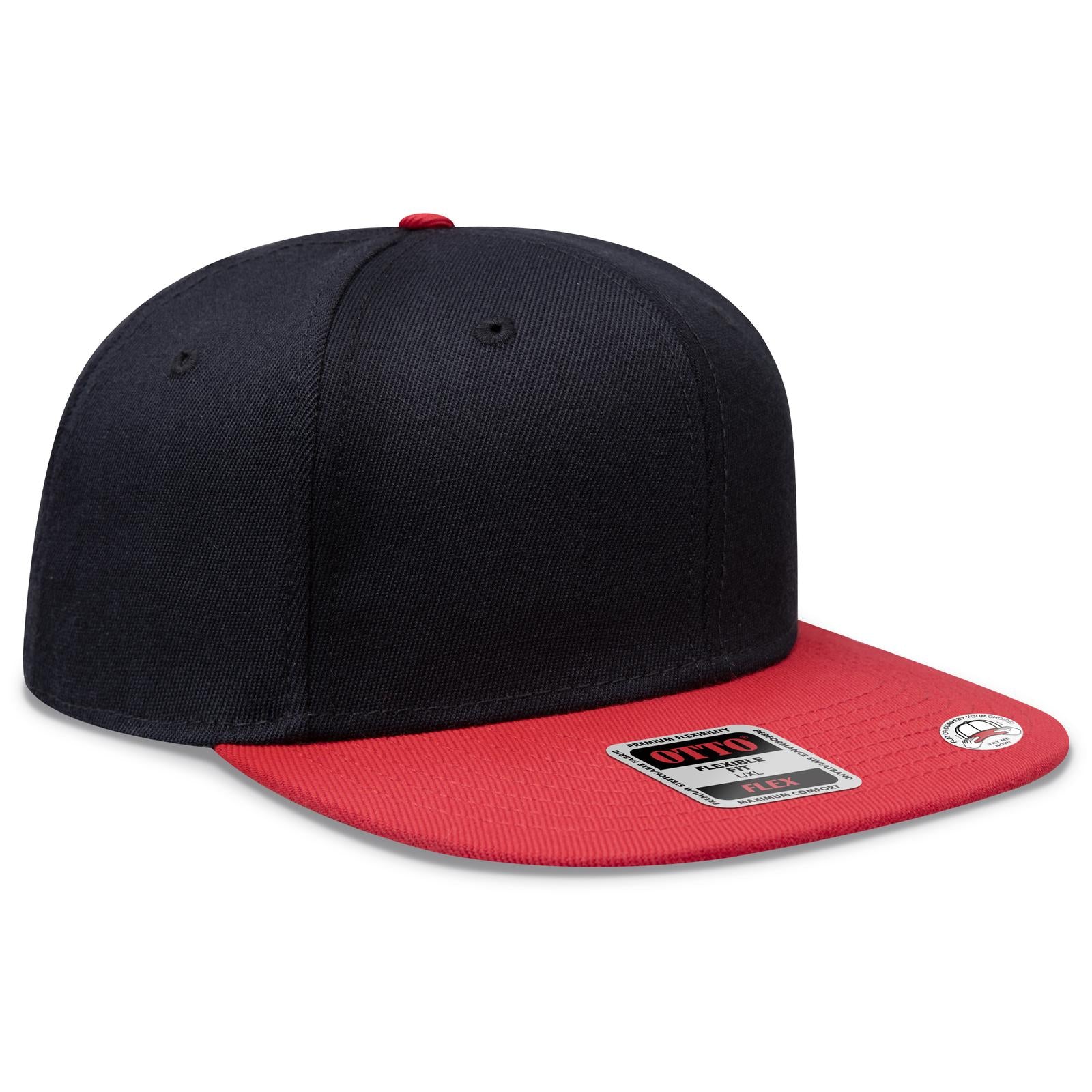 Custom Embroidered or DTF Printed - OTTO CAP® OTTO FLEX® Fitted 6 Panel Pro Style Baseball Cap