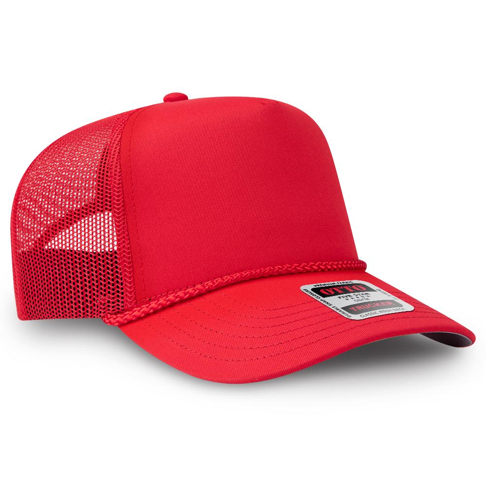 Custom Embroidered or DTF Printed - OTTO CAP® 5 Panel Mid Profile Mesh Back Trucker Hat