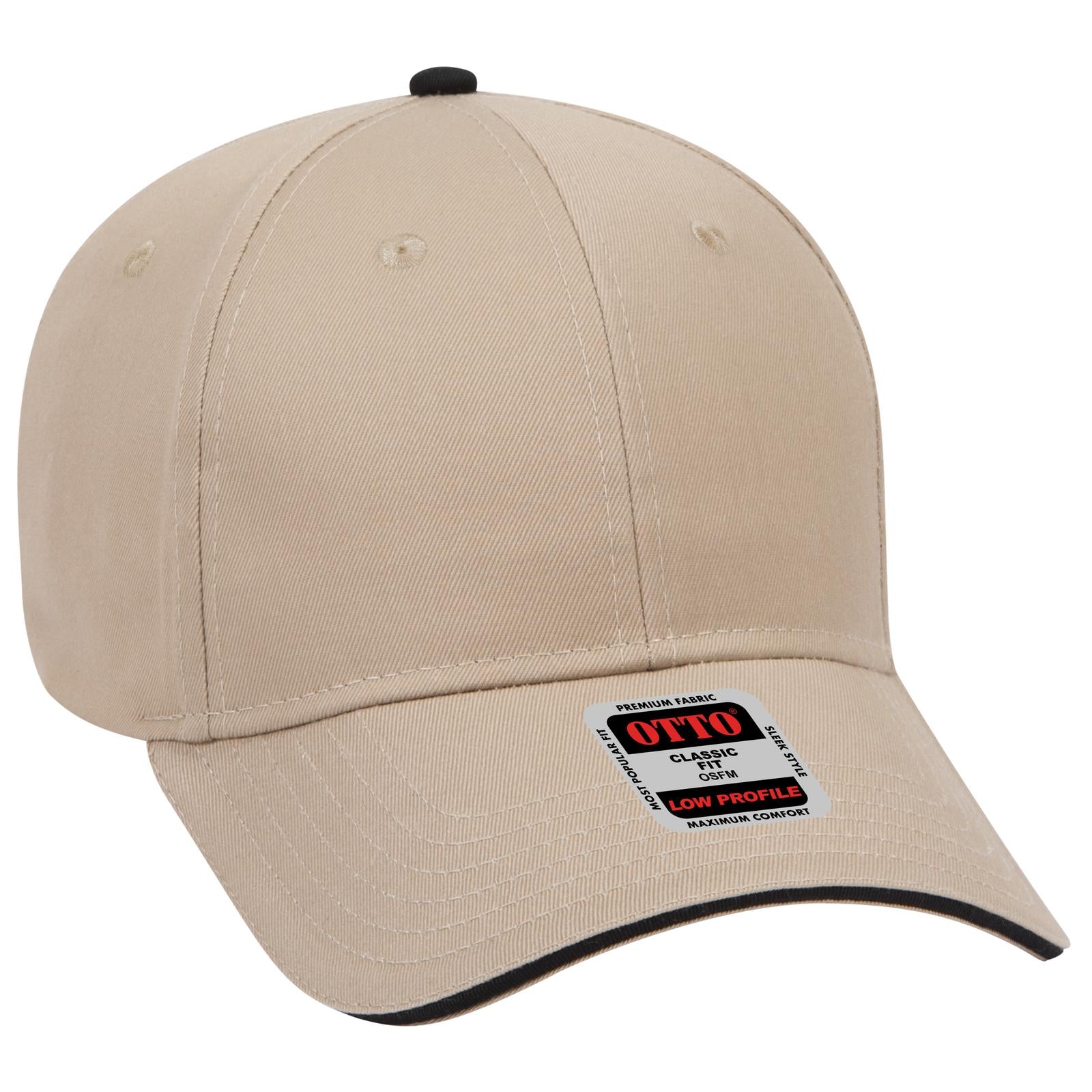 Custom Embroidered or DTF Printed - OTTO CAP® 6 Panel Low Profile Baseball Cap