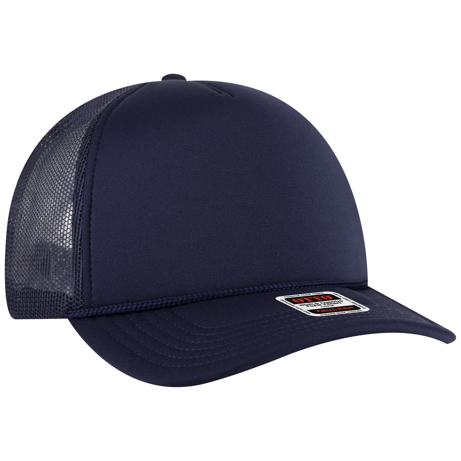 Custom Embroidered or DTF Printed - OTTO CAP® 5 Panel High Crown Mesh Back Trucker Hat