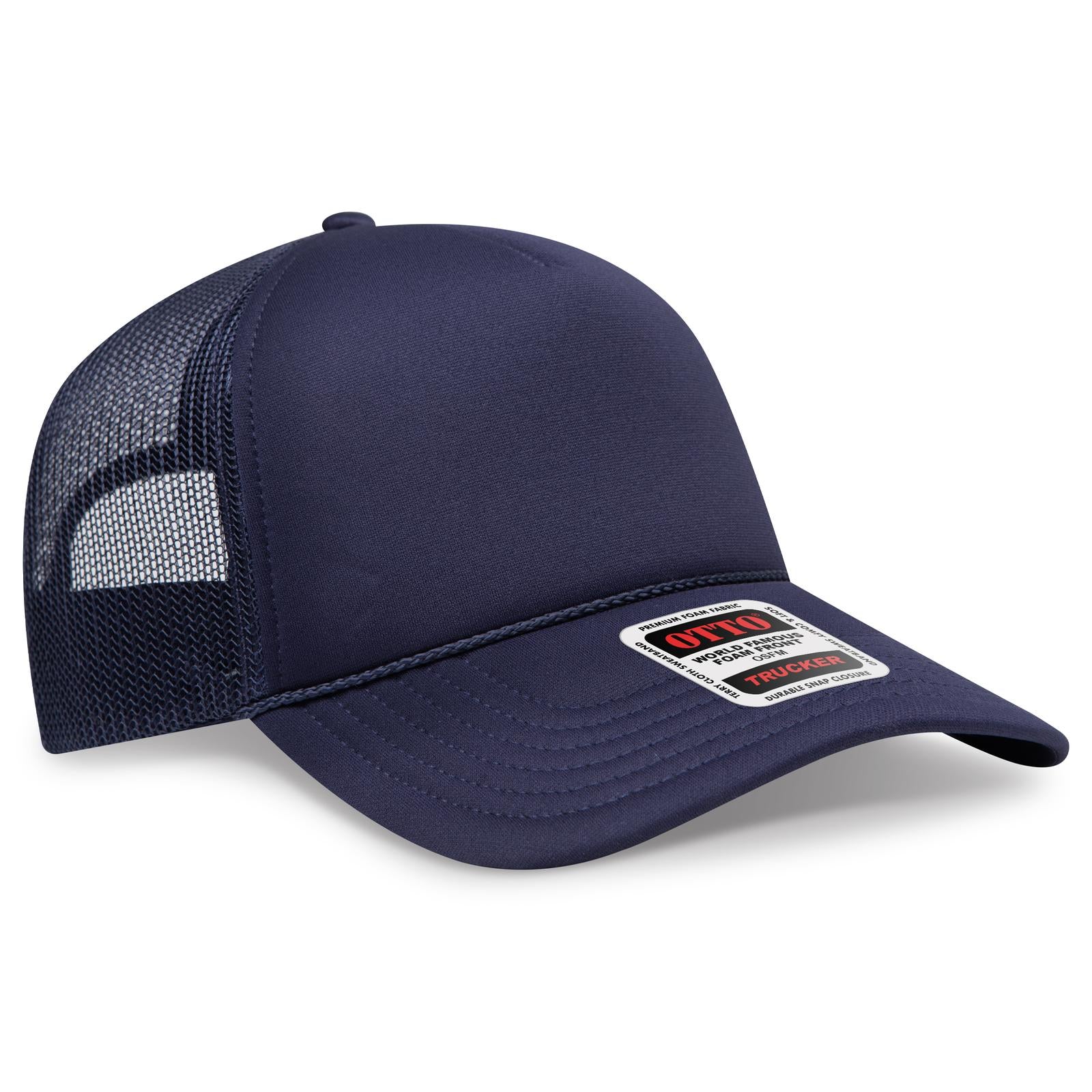Custom Embroidered or DTF Printed - OTTO CAP® 5 Panel Low Profile Mesh Back Trucker Hat