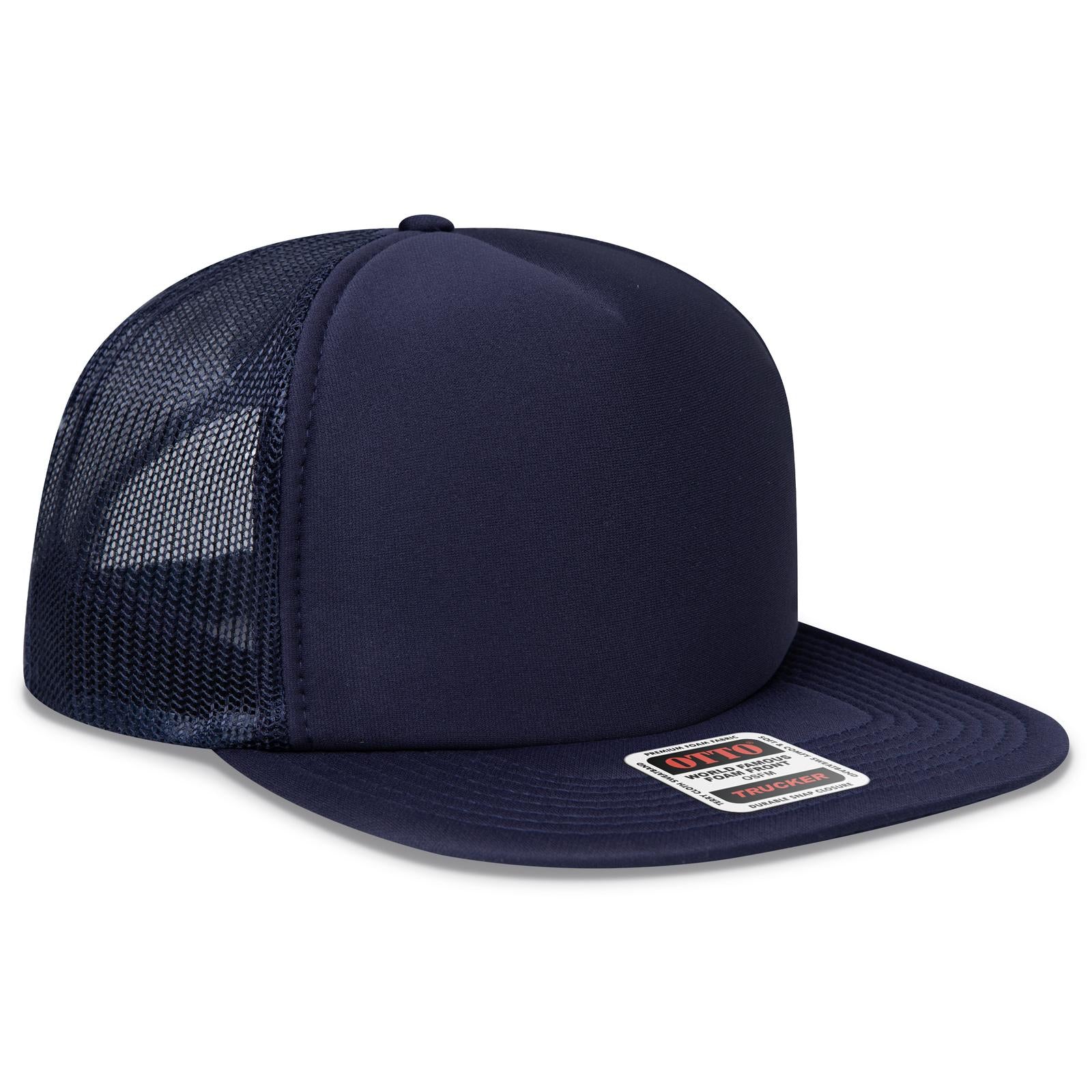 Custom Embroidered or DTF Printed - OTTO CAP® OTTO SNAP 5 Panel High Crown Mesh Back Trucker Snapback Hat