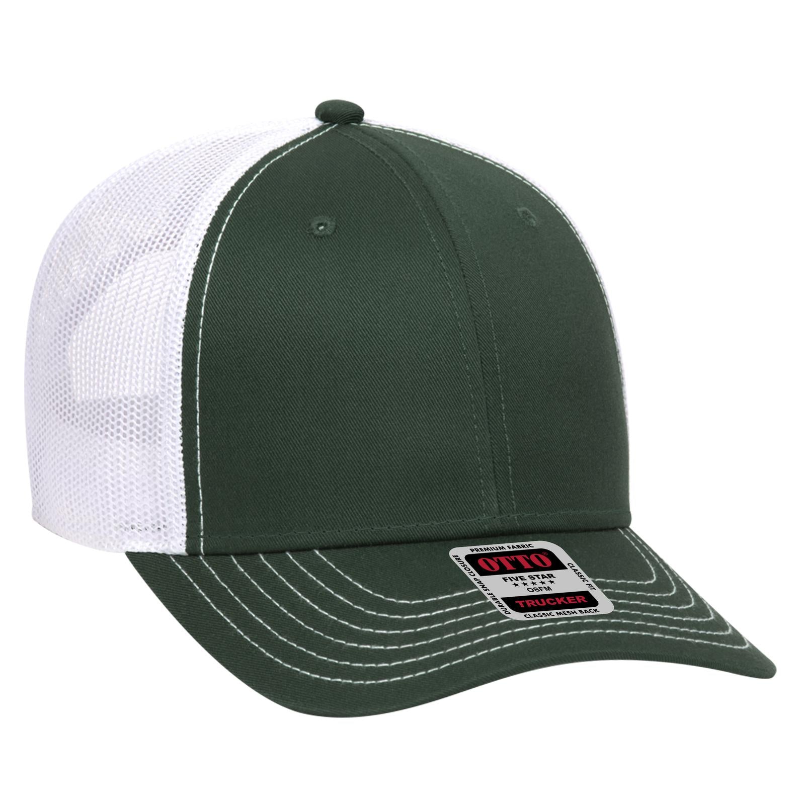 Custom Embroidered - OTTO CAP 6 Panel Low Profile Mesh Back Trucker Hat