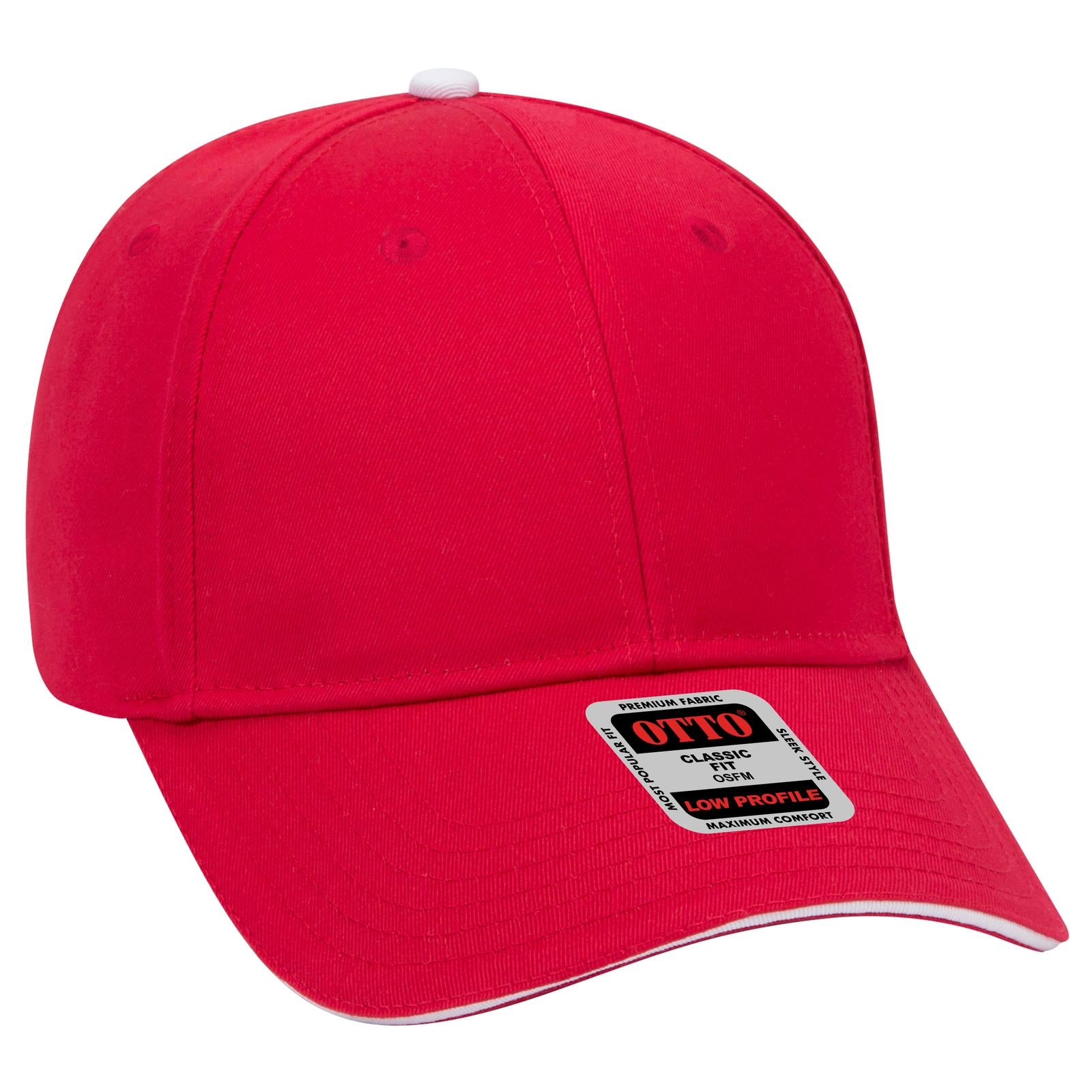 Custom Embroidered or DTF Printed - OTTO CAP® 6 Panel Low Profile Baseball Cap