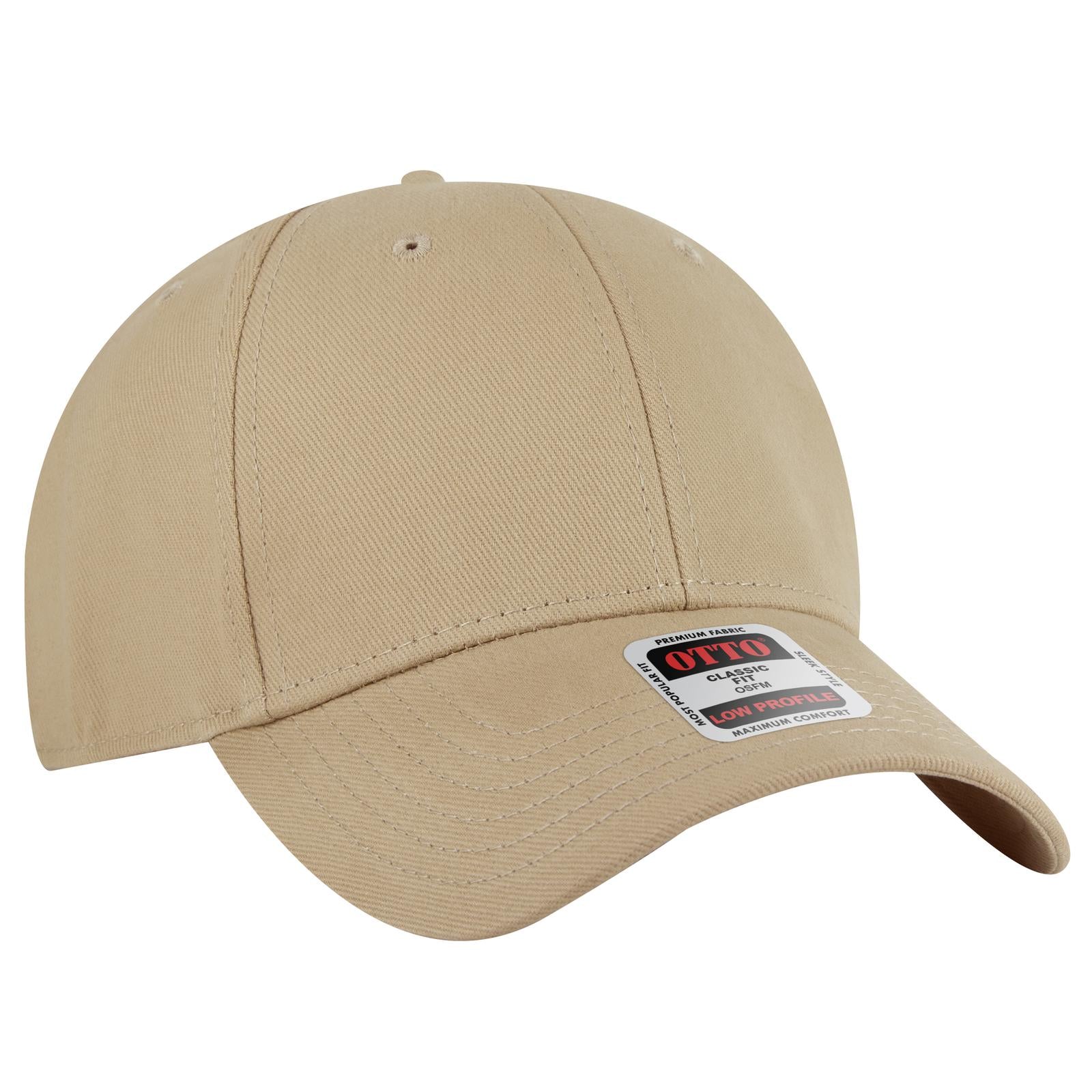 Custom Embroidered or DTF Printed - OTTO CAP® 6 Panel Low Profile Baseball Cap