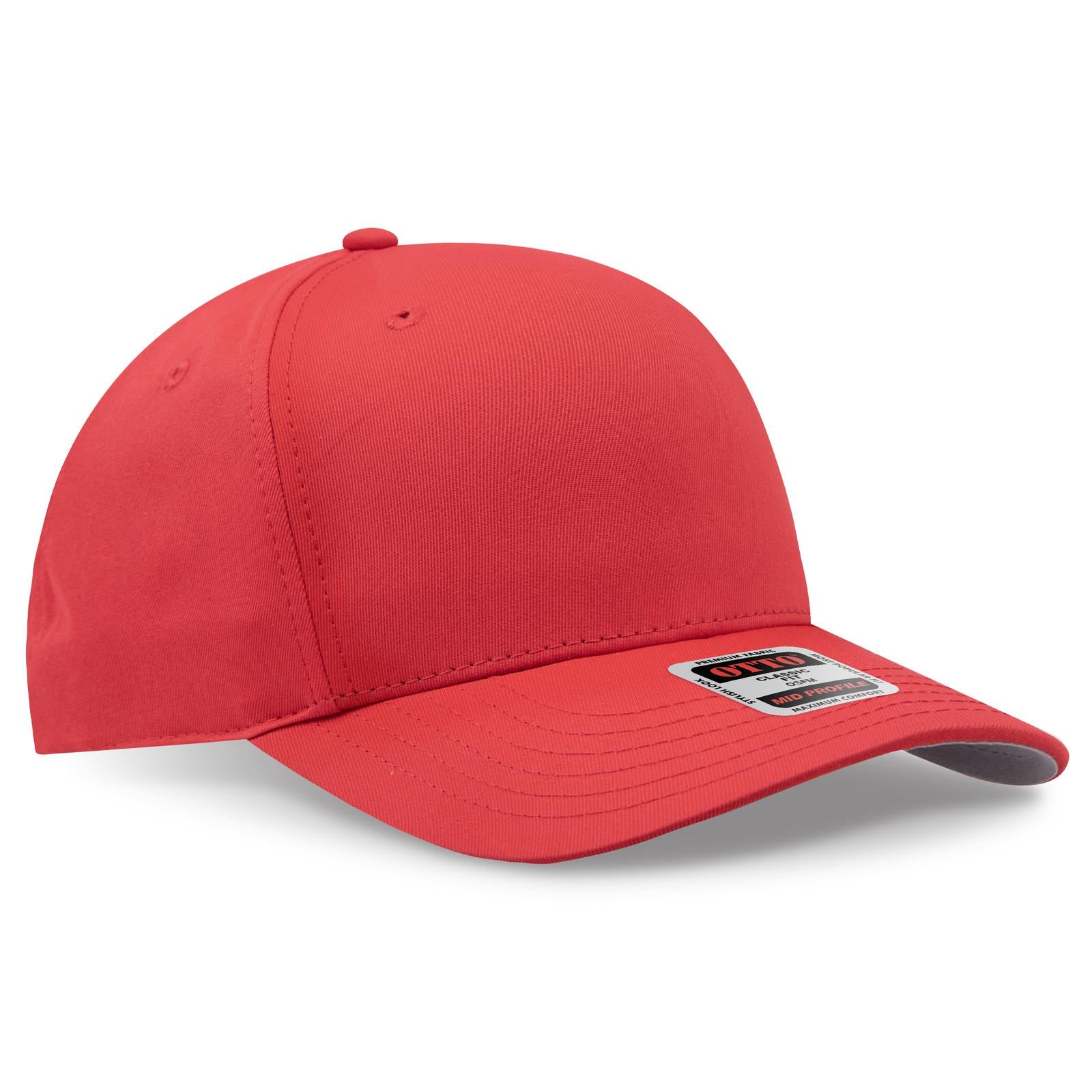 Custom Embroidered or DTF Printed - OTTO CAP® Seamless 6 Panel Mid Profile Baseball Cap
