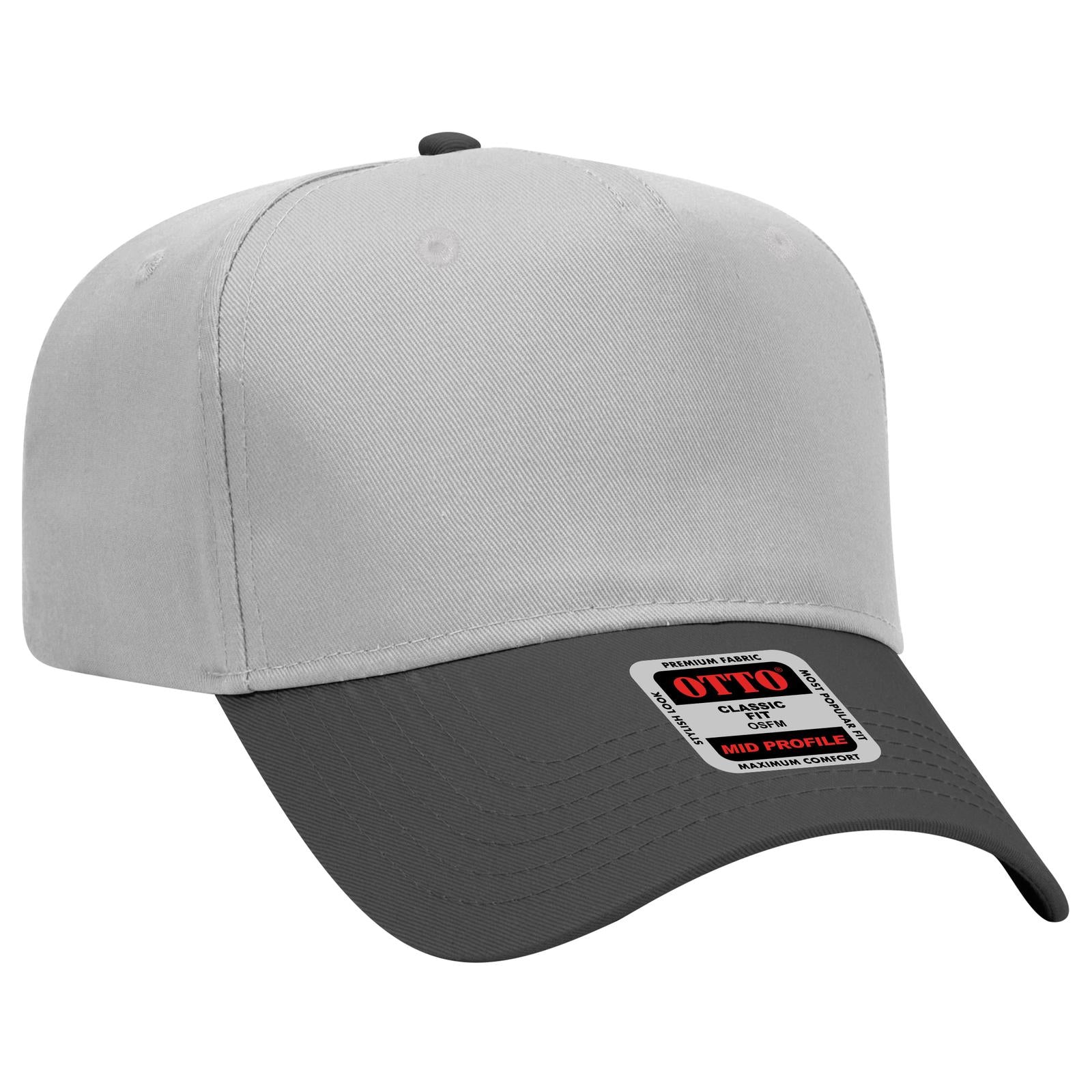 Custom Embroidered - OTTO CAP 5 Panel Mid Profile Baseball Cap