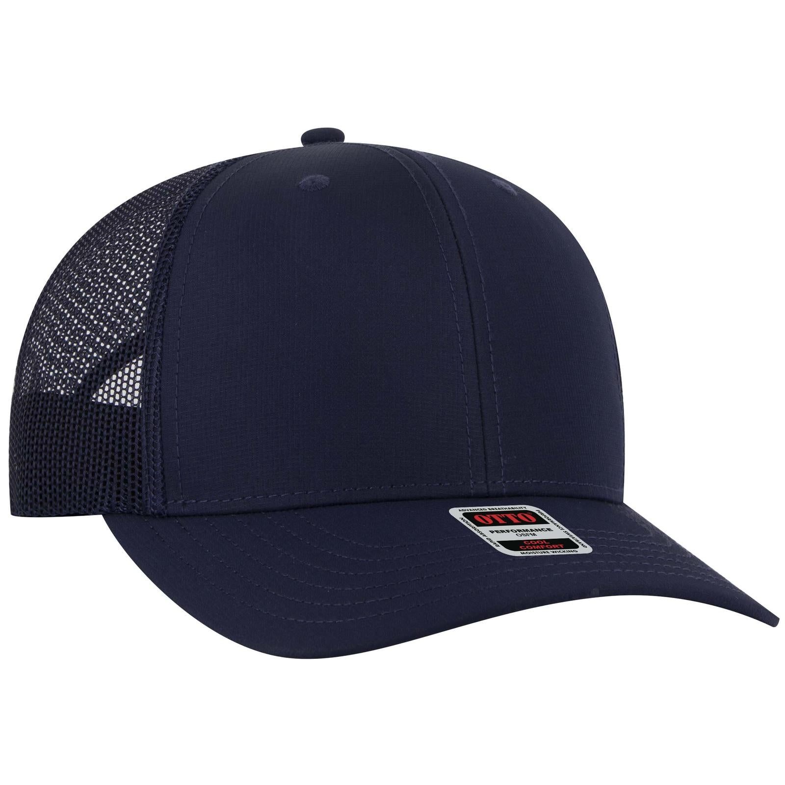Custom Embroidered or DTF Printed - OTTO CAP® 6 Panel Mid Profile Mesh Back Trucker Hat