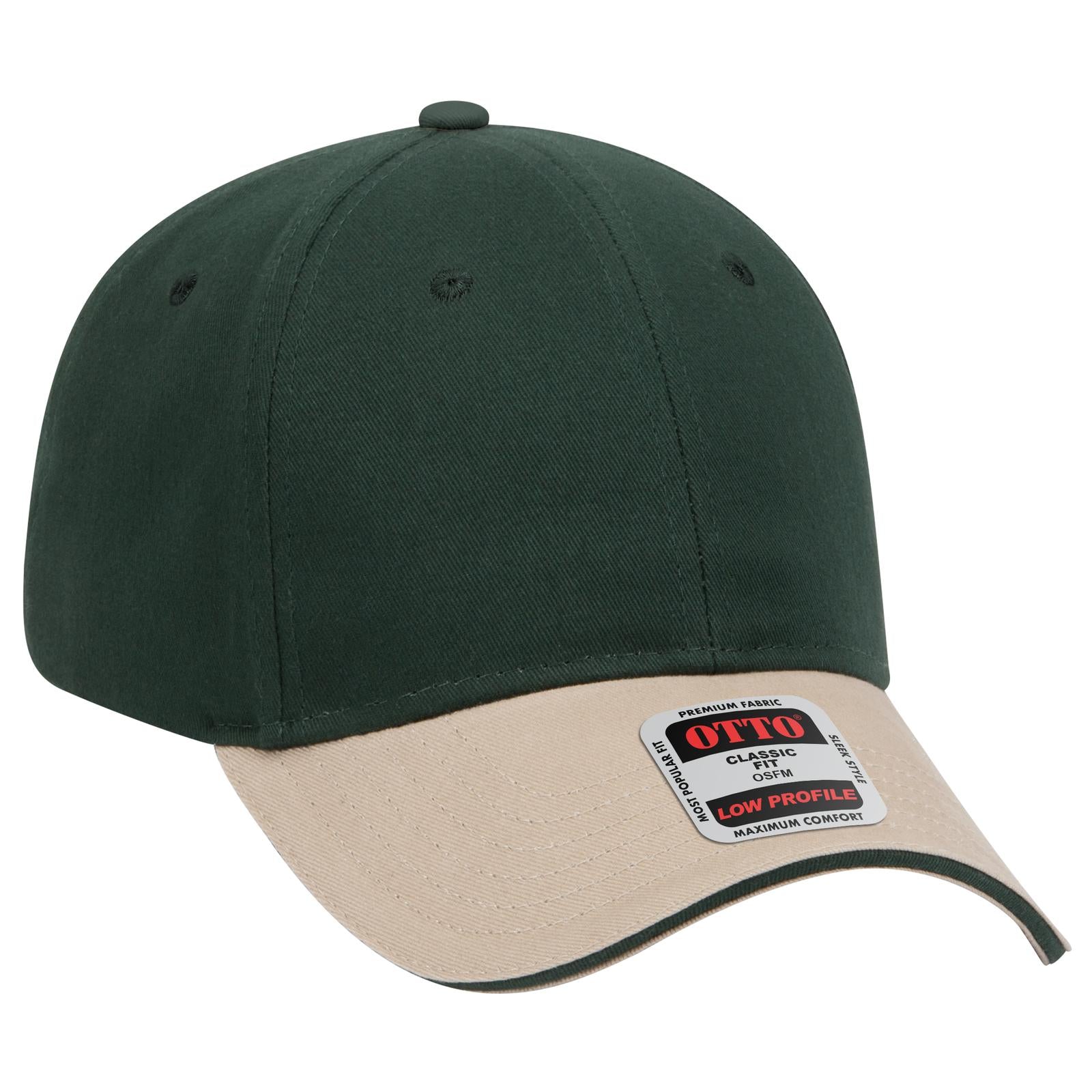 Custom Embroidered or DTF Printed - OTTO CAP® 6 Panel Low Profile Baseball Cap