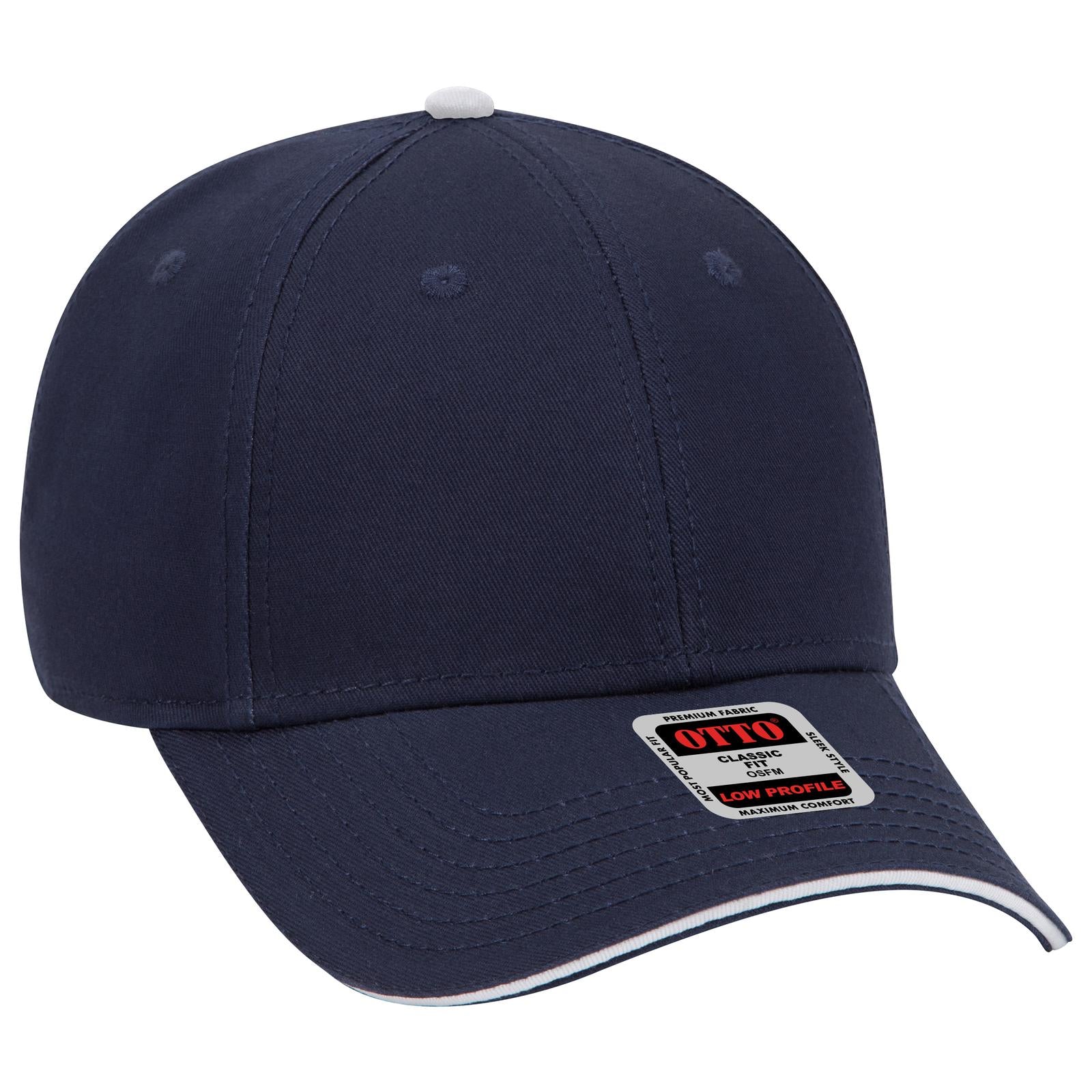 Custom Embroidered or DTF Printed - OTTO CAP® 6 Panel Low Profile Baseball Cap