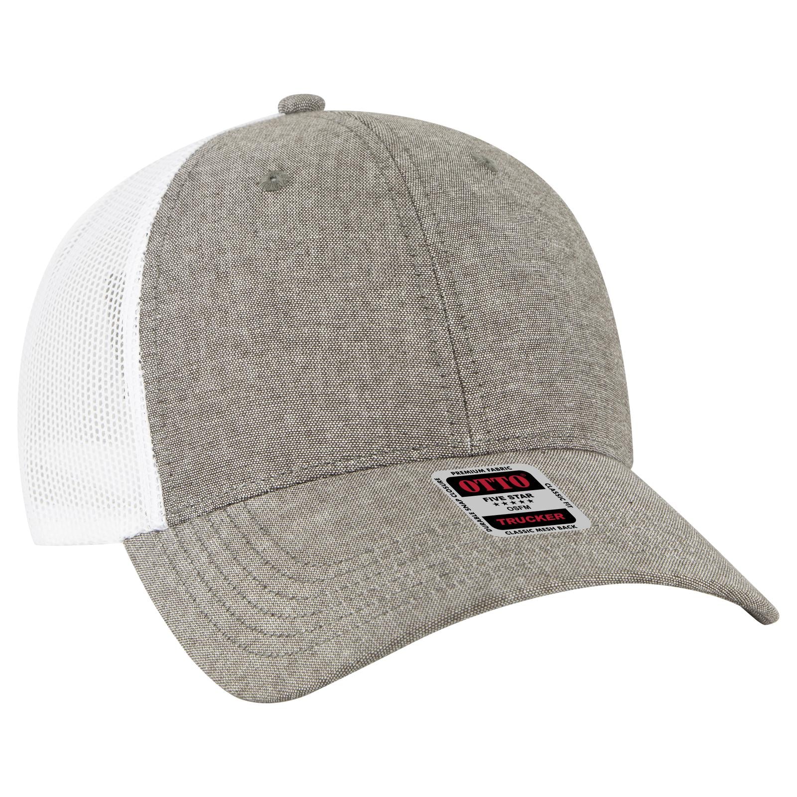 Custom Embroidered or DTF Printed - OTTO CAP® 6 Panel Low Profile Mesh Back Trucker Hat