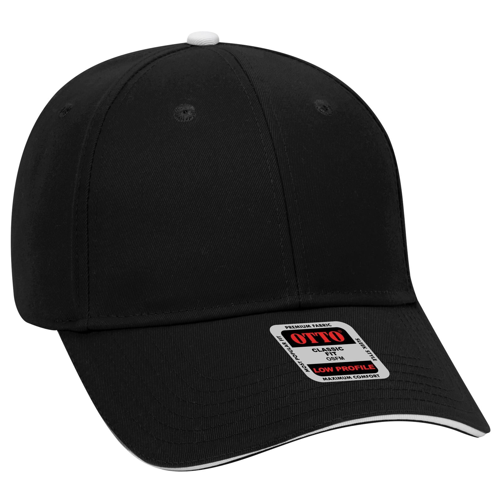 Custom Embroidered or DTF Printed - OTTO CAP® 6 Panel Low Profile Baseball Cap
