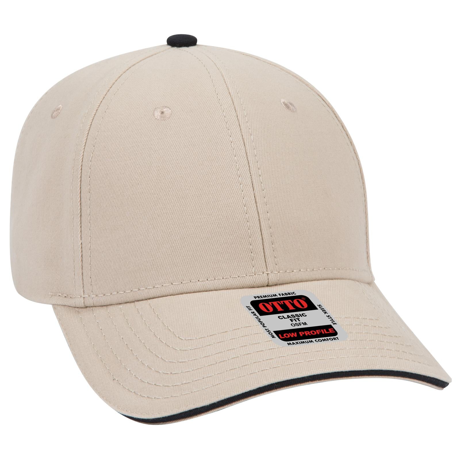 Custom Embroidered or DTF Printed - OTTO CAP® 6 Panel Low Profile Baseball Cap