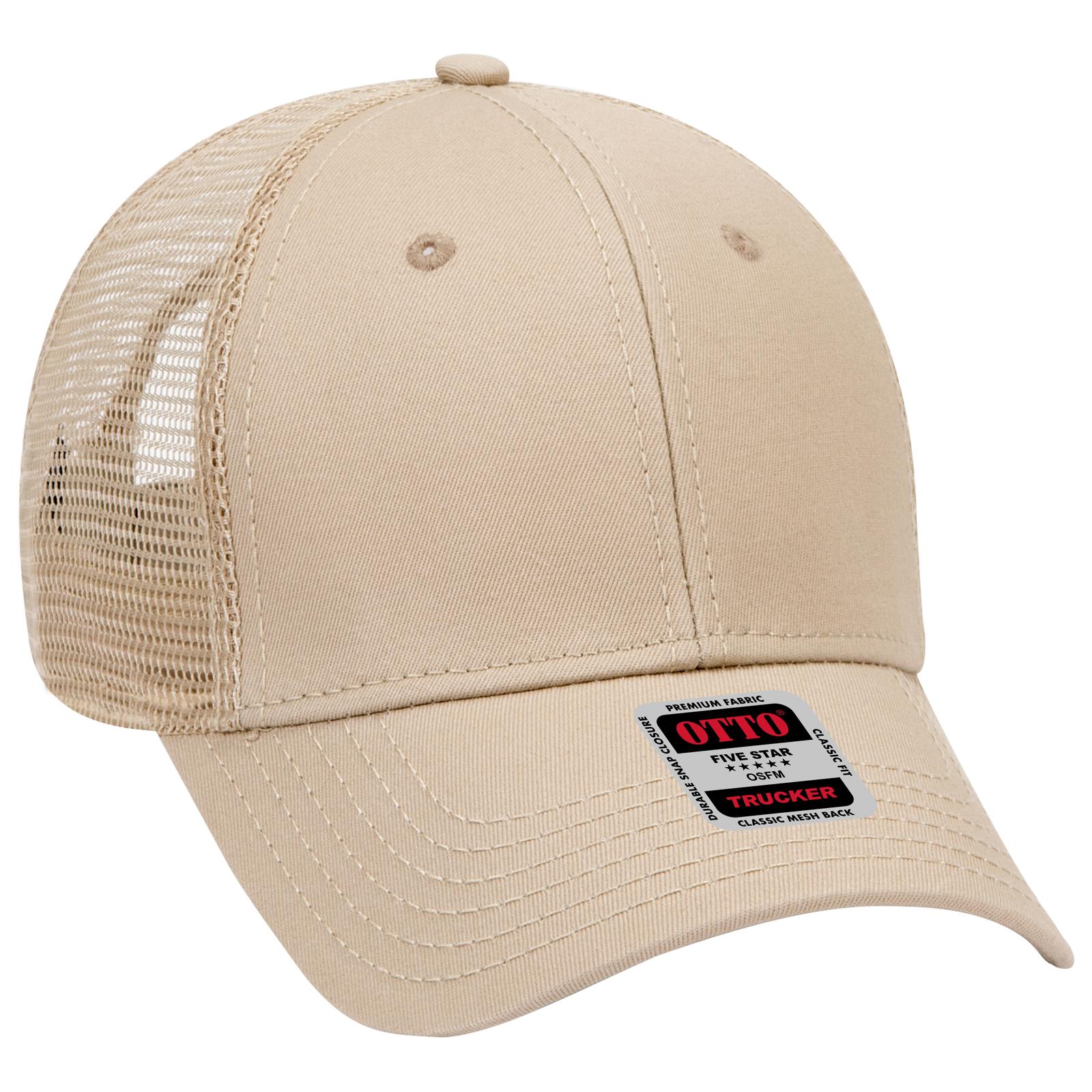Custom Embroidered or DTF Printed - OTTO CAP® 6 Panel Low Profile Mesh Back Trucker Hat