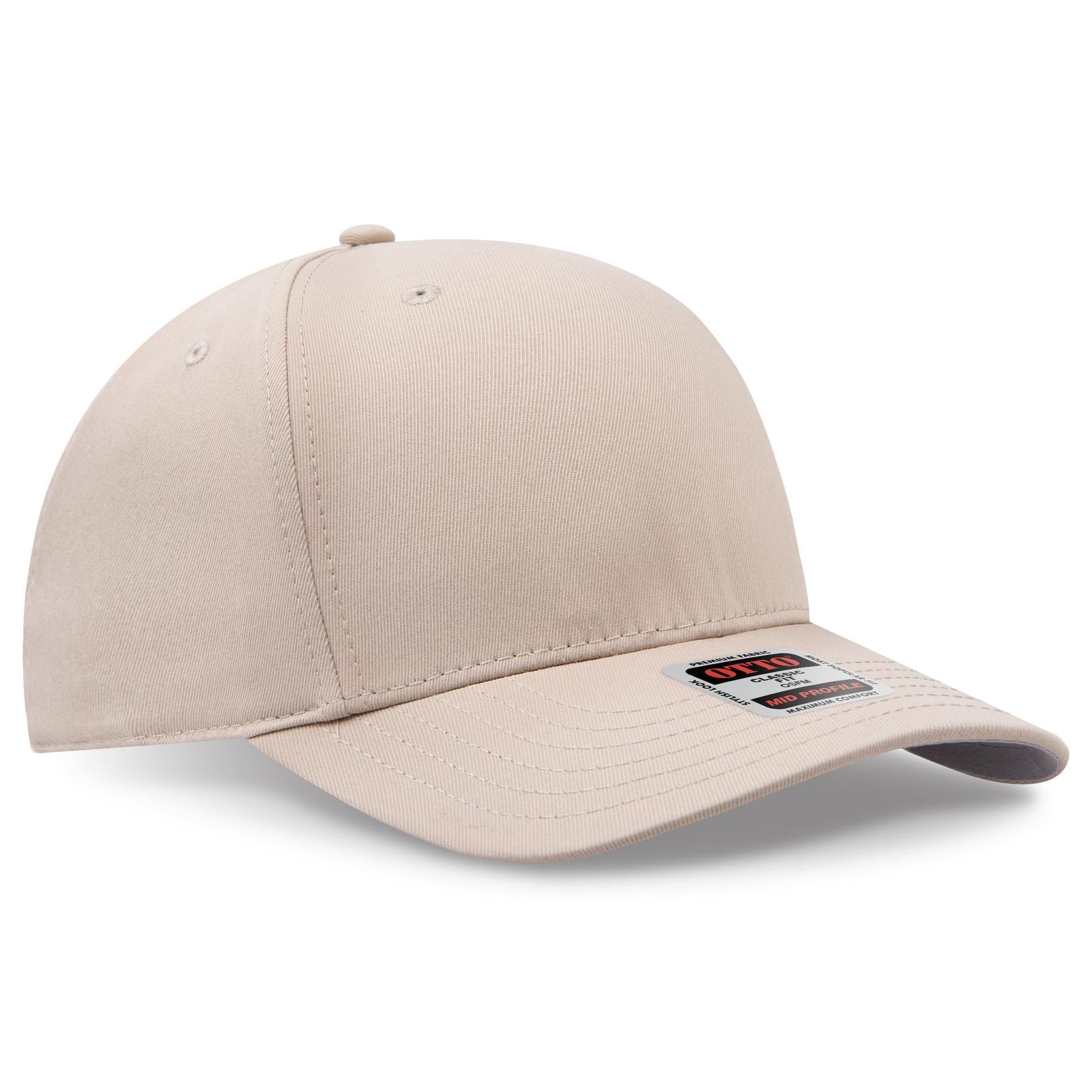 Custom Embroidered or DTF Printed - OTTO CAP® Seamless 6 Panel Mid Profile Baseball Cap