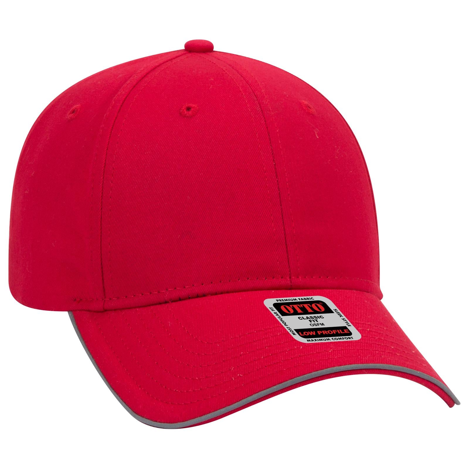 Custom Embroidered or DTF Printed - OTTO CAP® Reflective 6 Panel Low Profile Baseball Cap
