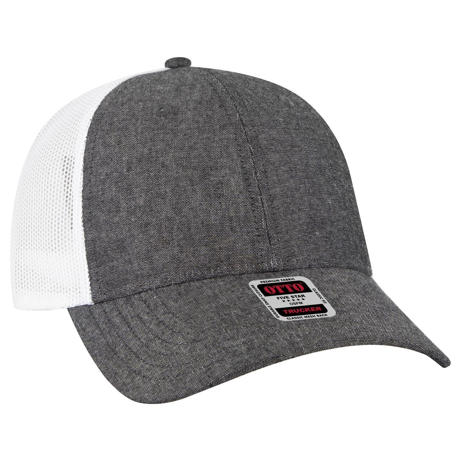 Custom Embroidered or DTF Printed - OTTO CAP® 6 Panel Low Profile Mesh Back Trucker Hat