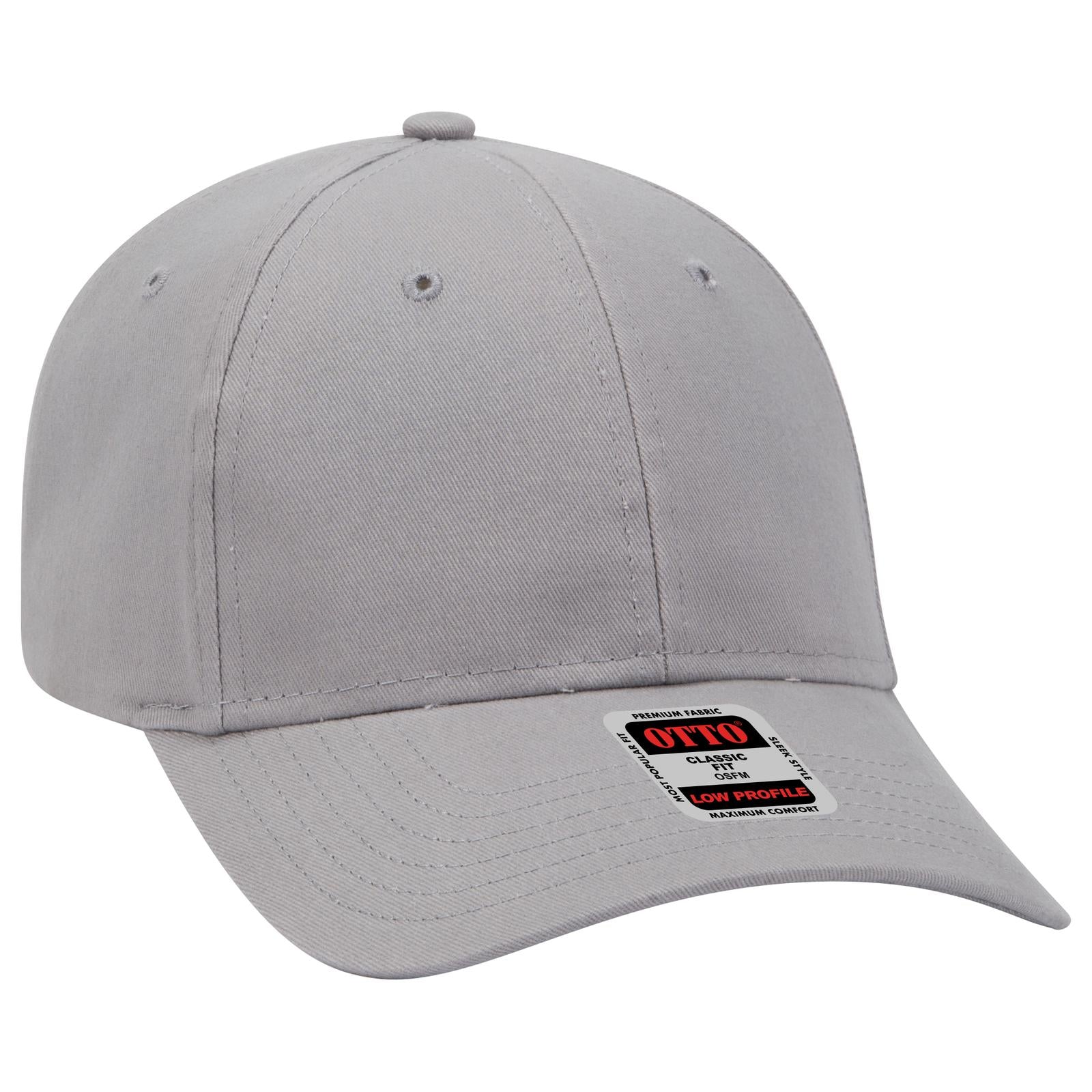 Custom Embroidered or DTF Printed - OTTO CAP® 6 Panel Low Profile Baseball Cap
