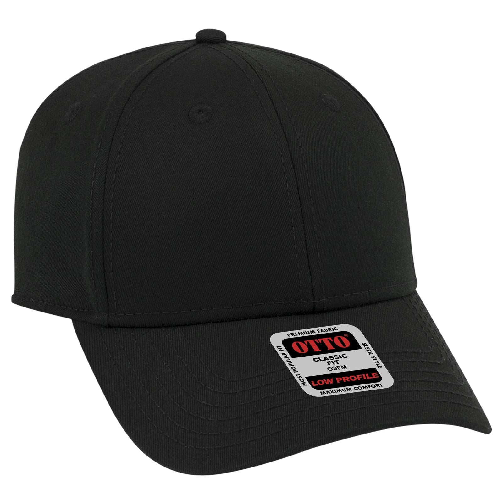 Custom Embroidered or DTF Printed - OTTO CAP® 6 Panel Low Profile Baseball Cap