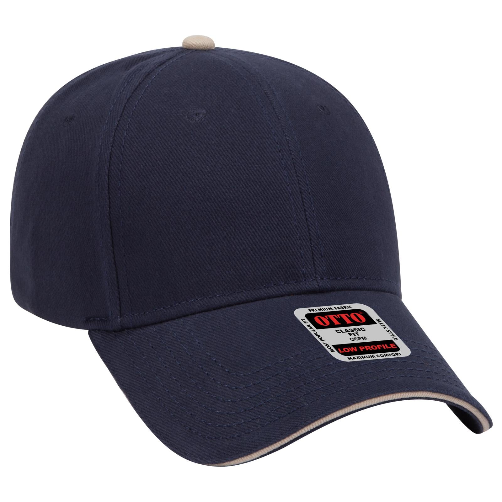 Custom Embroidered or DTF Printed - OTTO CAP® 6 Panel Low Profile Baseball Cap
