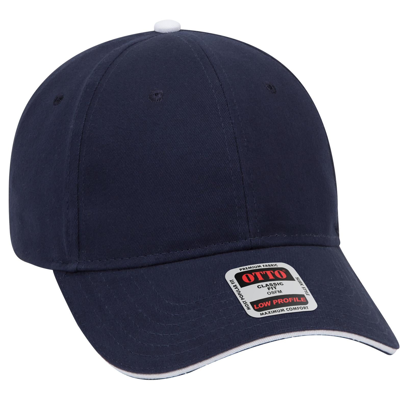 Custom Embroidered or DTF Printed - OTTO CAP® 6 Panel Low Profile Baseball Cap