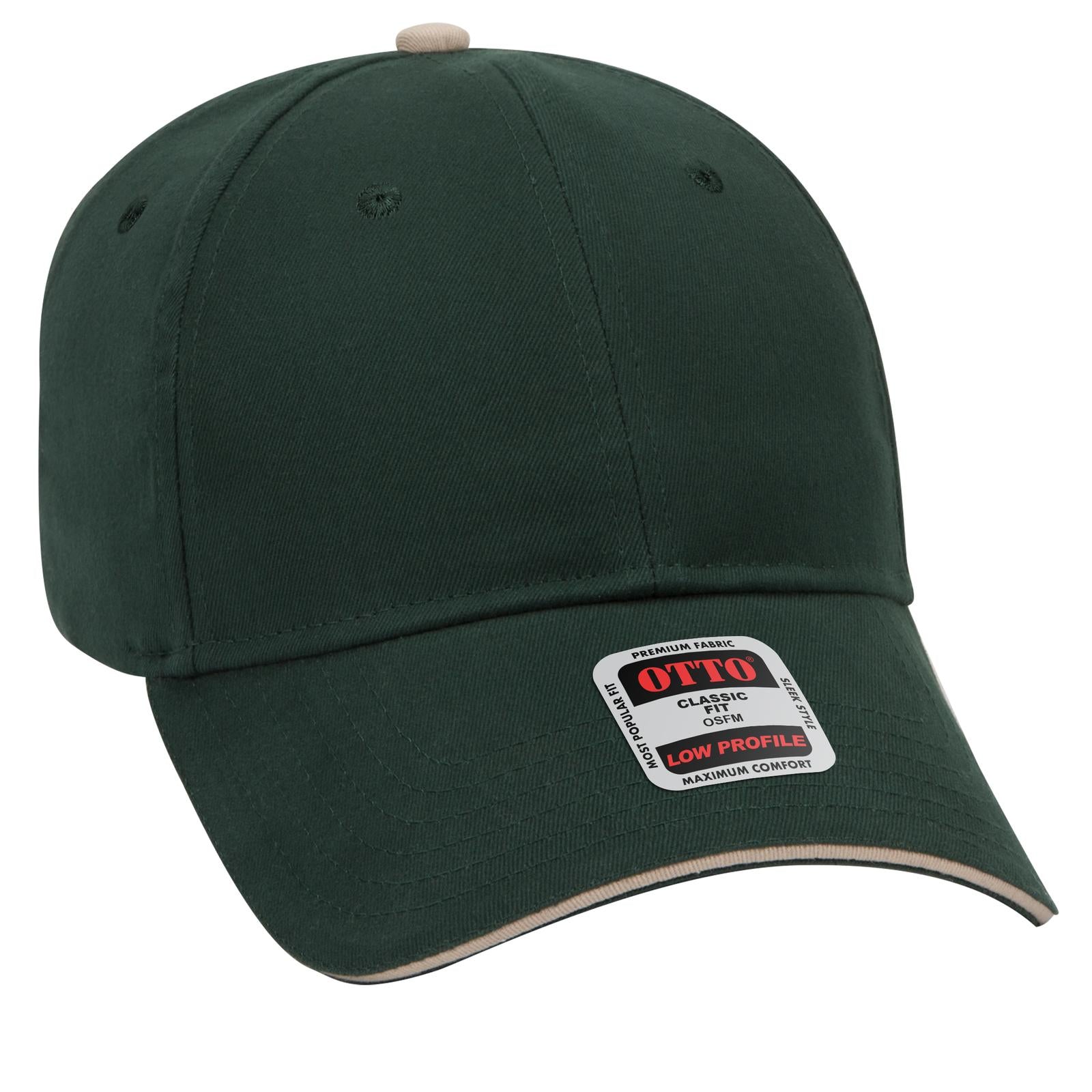 Custom Embroidered or DTF Printed - OTTO CAP® 6 Panel Low Profile Baseball Cap