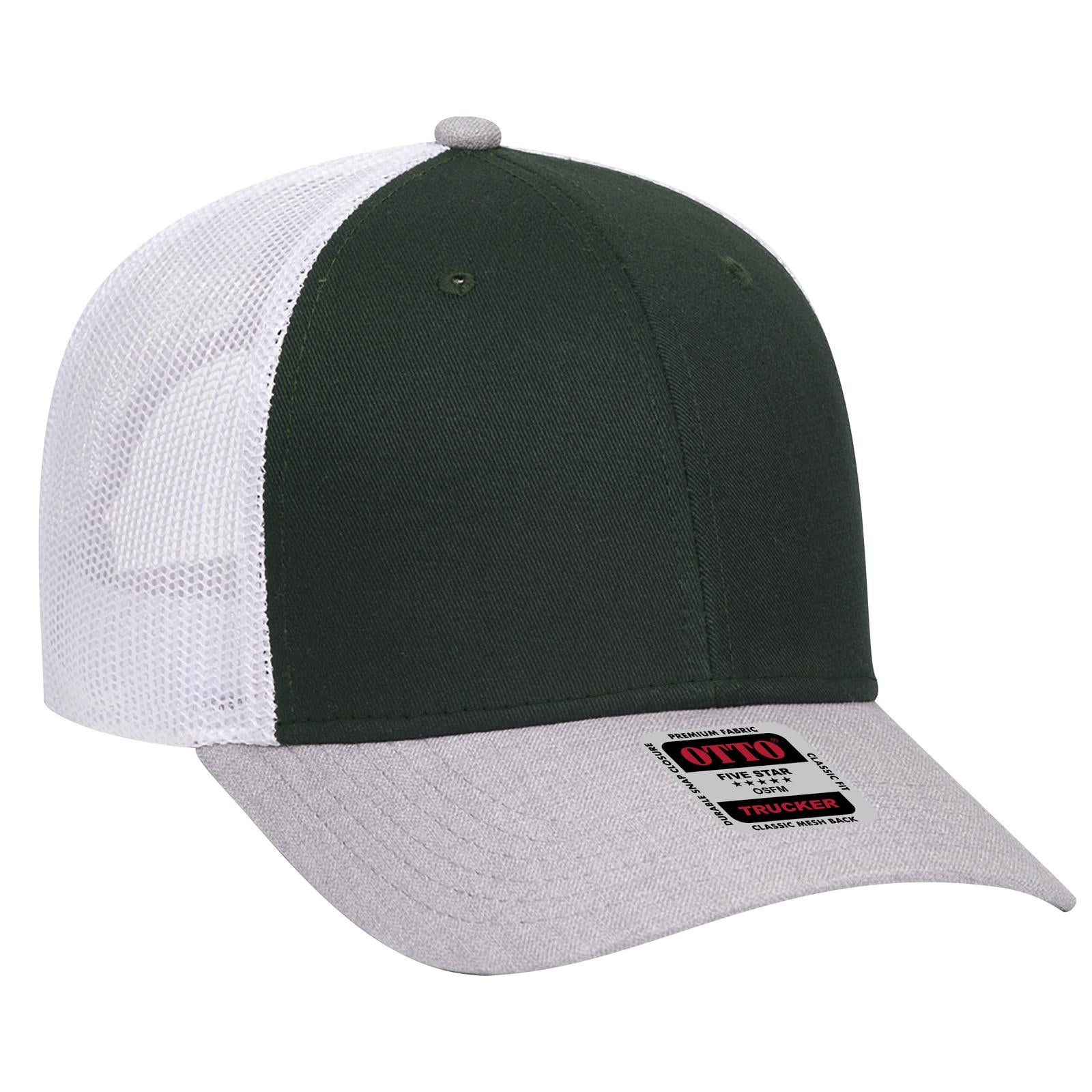 Custom Embroidered - OTTO CAP 6 Panel Low Profile Mesh Back Trucker Hat