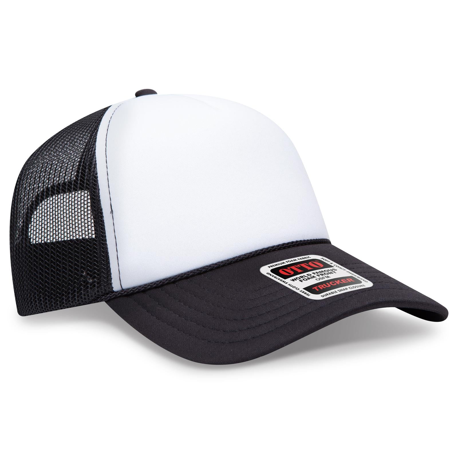 Custom Embroidered or DTF Printed - OTTO CAP® 5 Panel Low Profile Mesh Back Trucker Hat