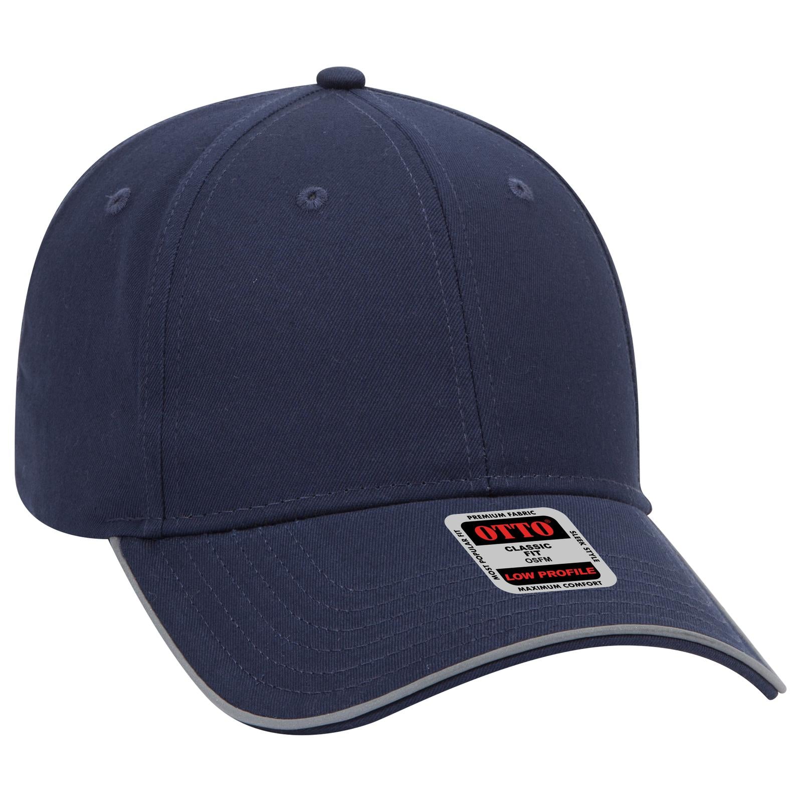 Custom Embroidered or DTF Printed - OTTO CAP® Reflective 6 Panel Low Profile Baseball Cap