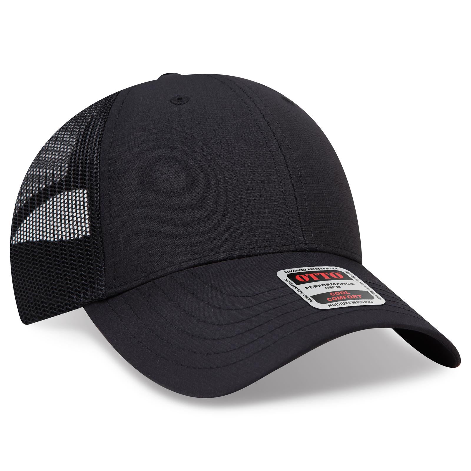 Custom Embroidered or DTF Printed - OTTO CAP® 6 Panel Low Profile Mesh Back Trucker Hat