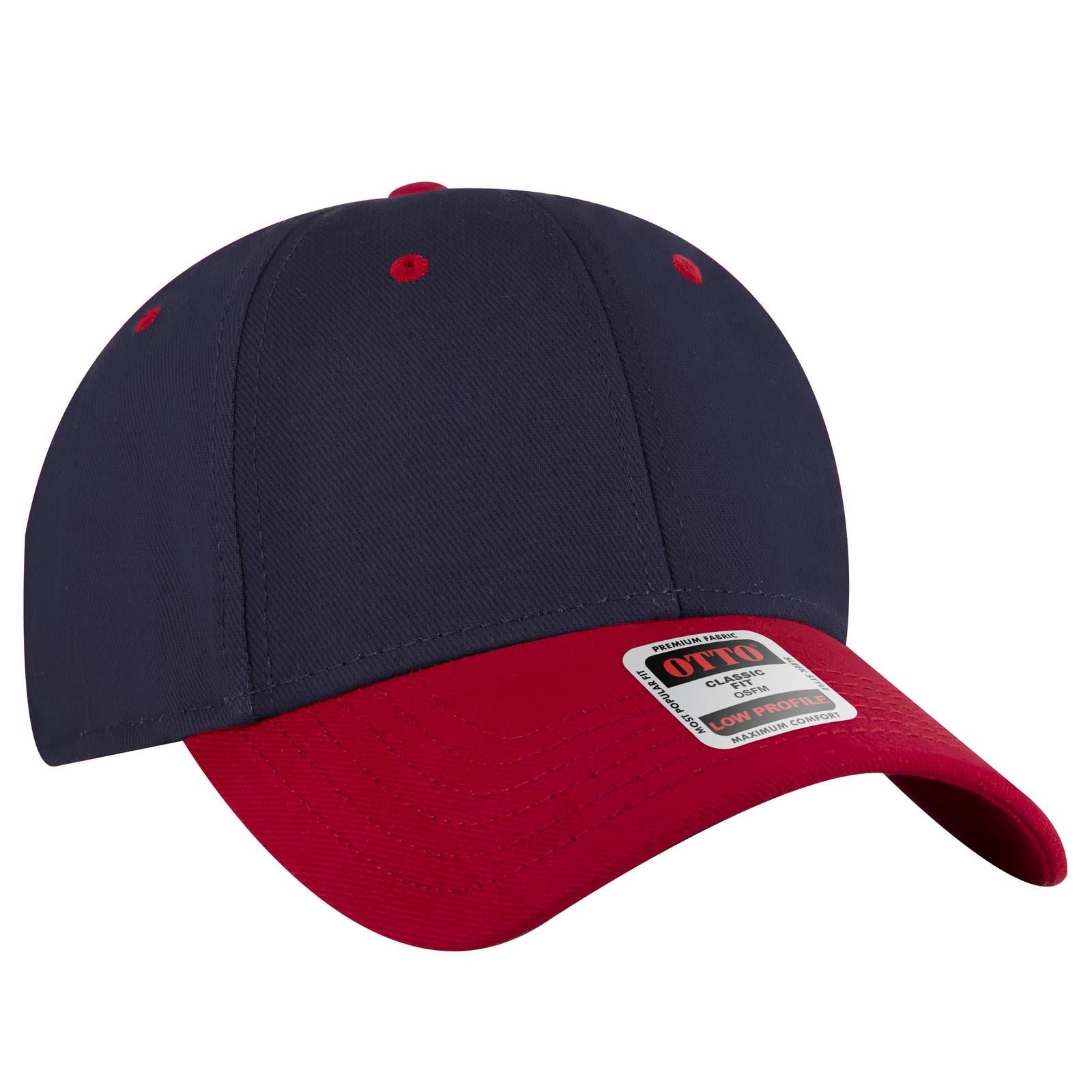 Custom Embroidered or DTF Printed - OTTO CAP® 6 Panel Low Profile Baseball Cap