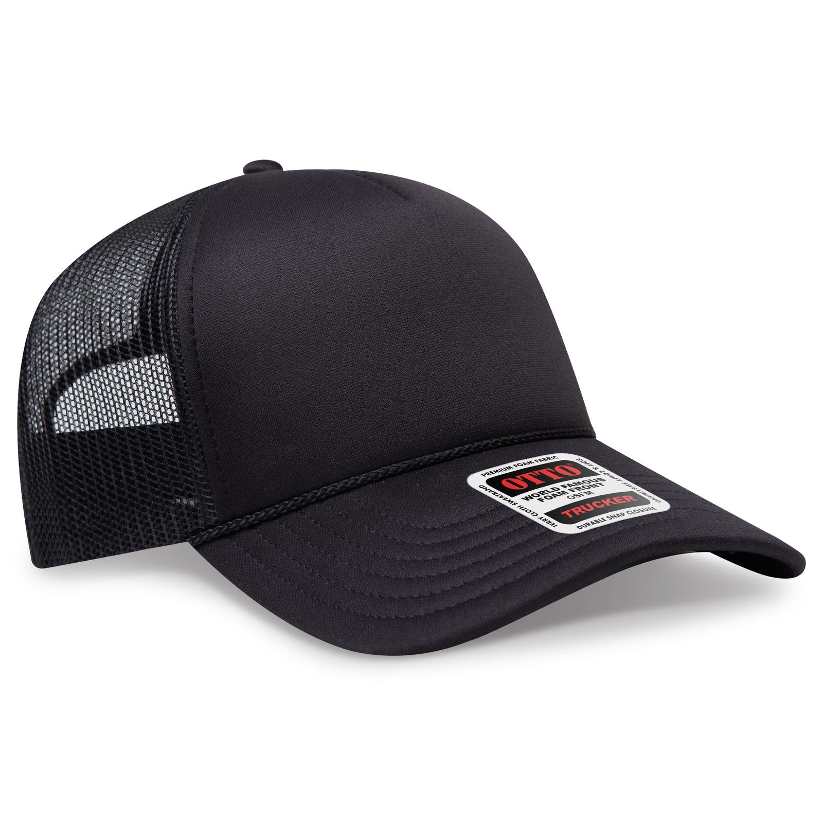 Custom Embroidered or DTF Printed - OTTO CAP® 5 Panel Low Profile Mesh Back Trucker Hat