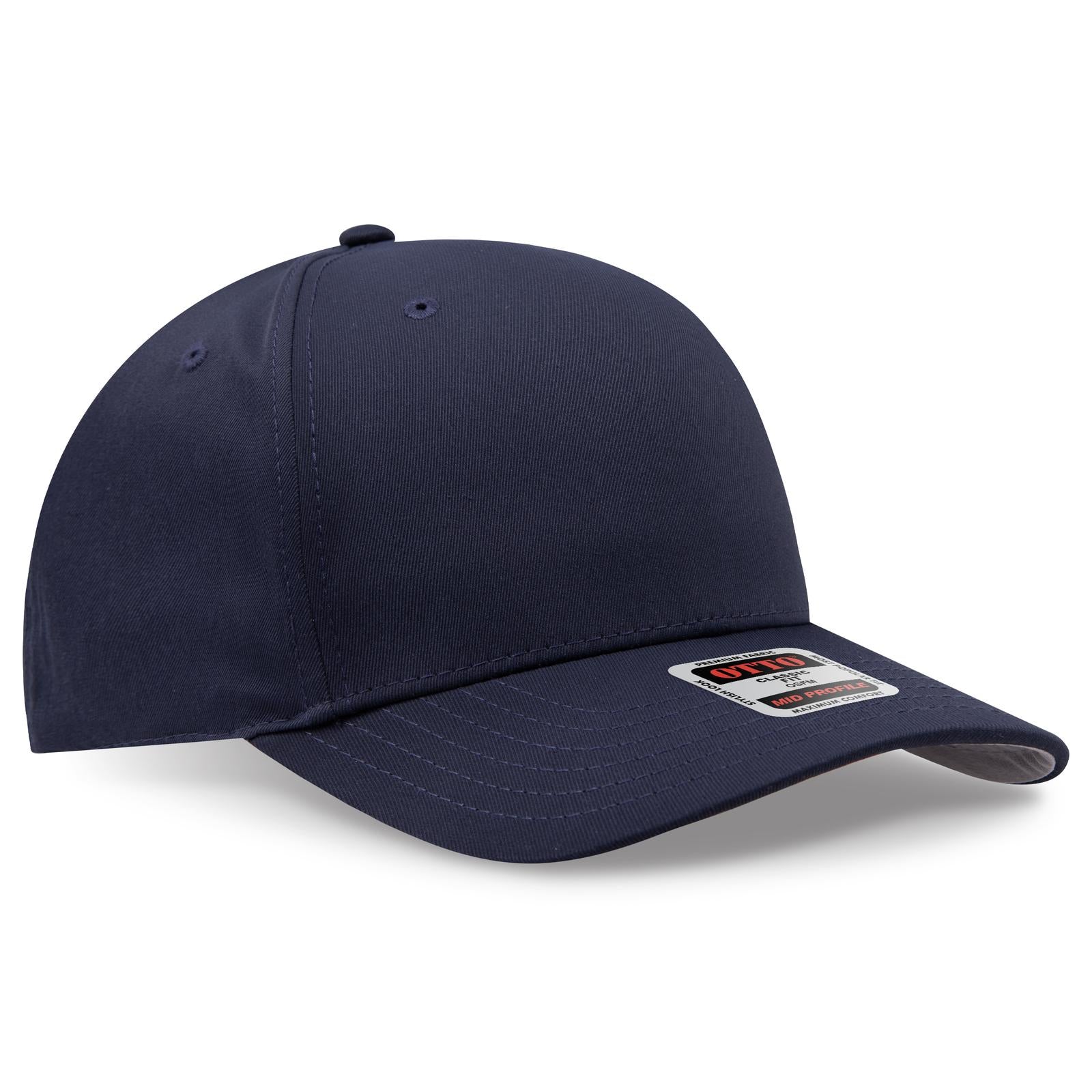 Custom Embroidered or DTF Printed - OTTO CAP® Seamless 6 Panel Mid Profile Baseball Cap