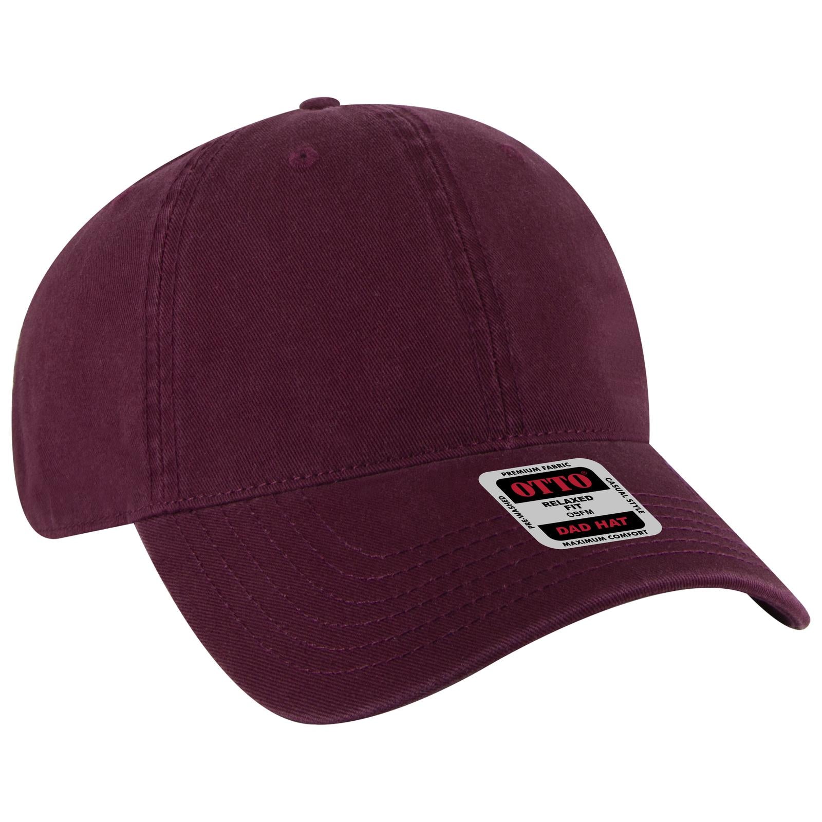 Custom Embroidered or DTF Printed - OTTO CAP® 6 Panel Low Profile Dad Hat