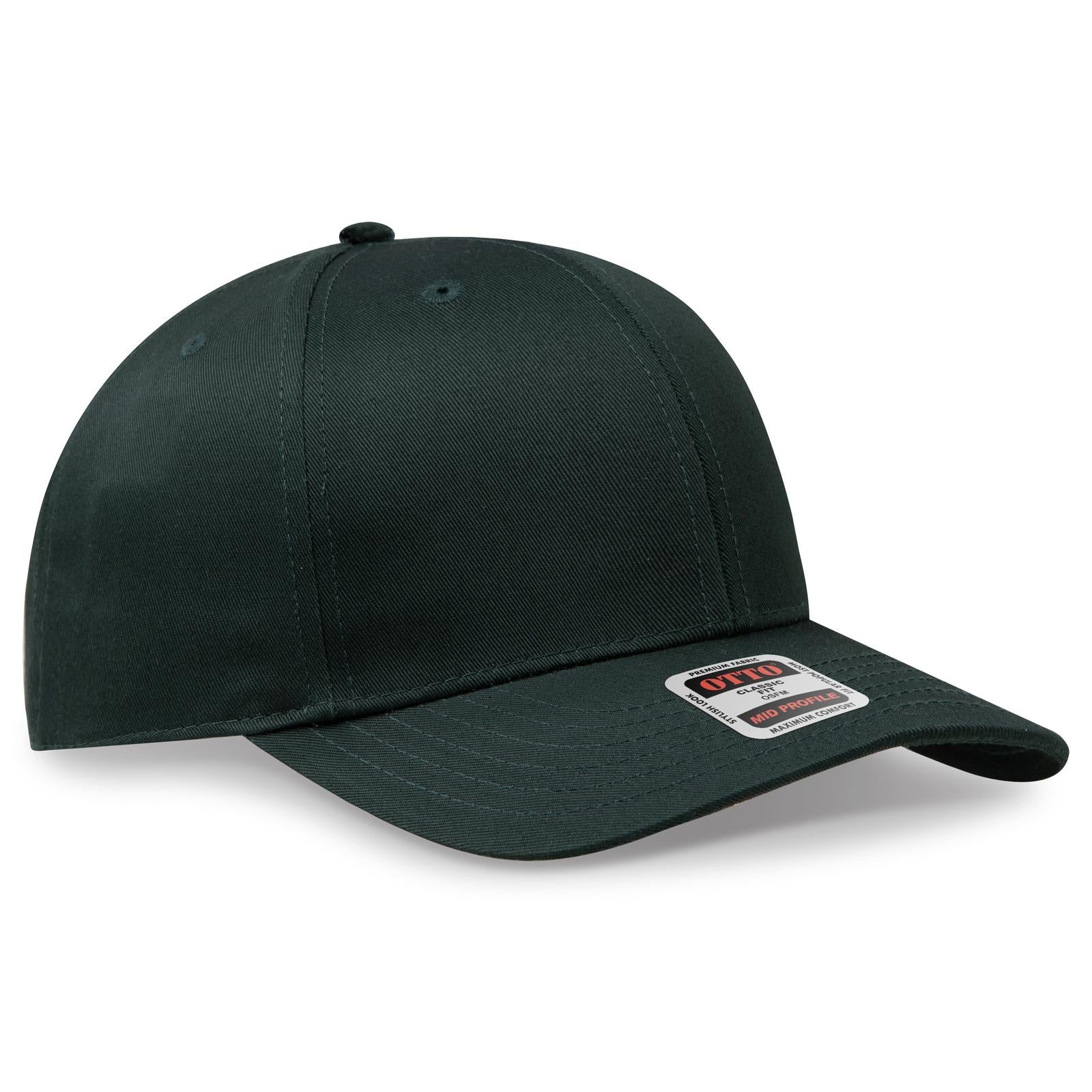 Custom Embroidered or DTF Printed - OTTO CAP® 6 Panel Mid Profile Baseball Cap