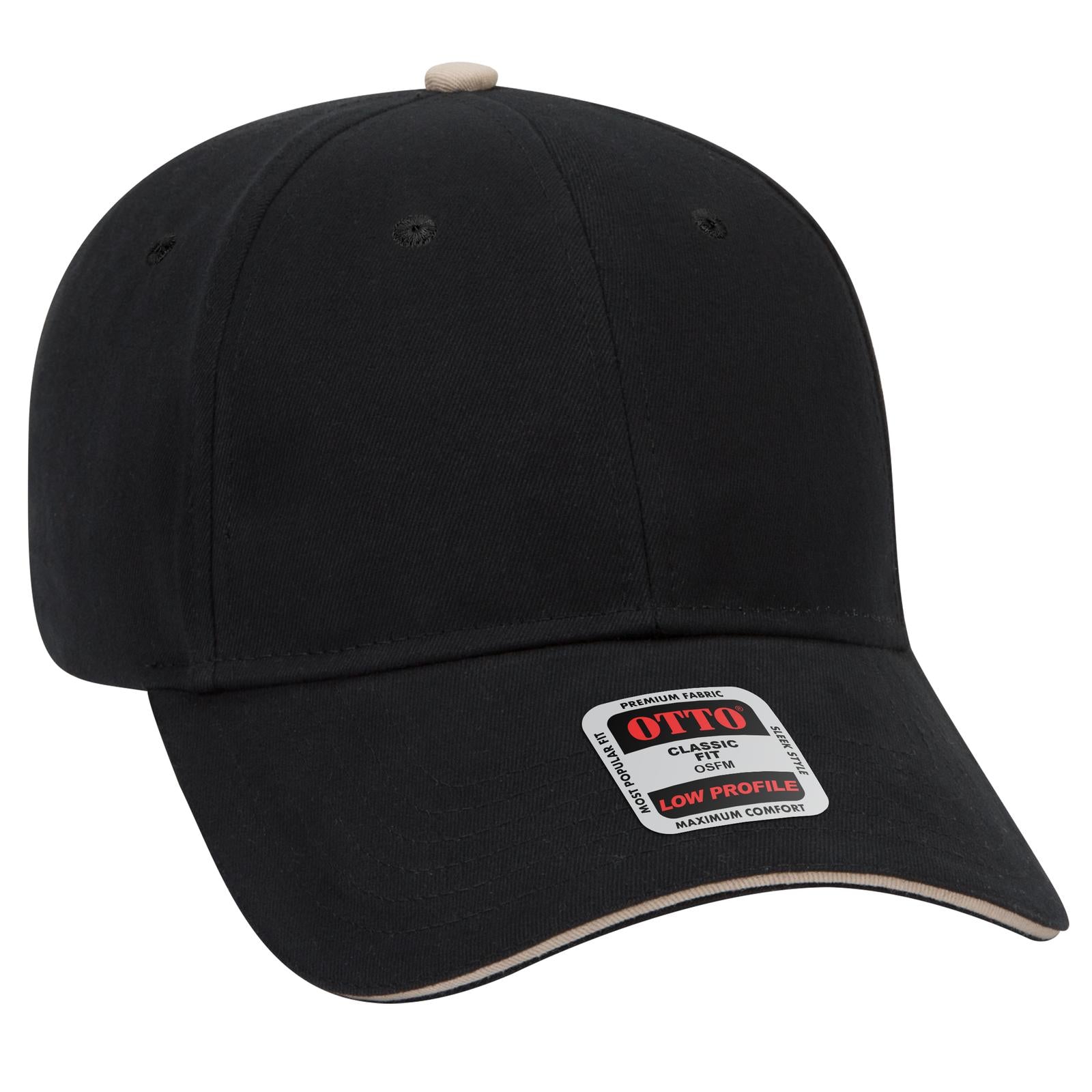 Custom Embroidered or DTF Printed - OTTO CAP® 6 Panel Low Profile Baseball Cap