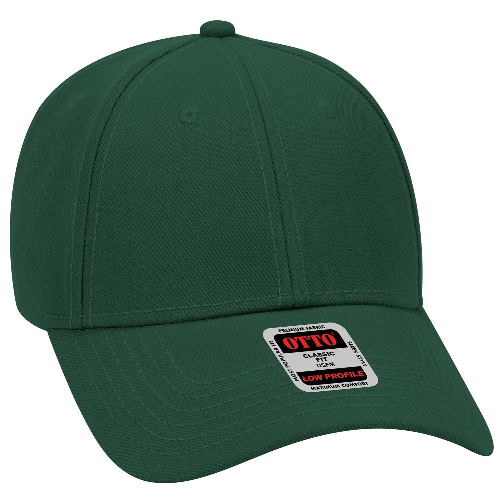 Custom Embroidered or DTF Printed - OTTO CAP® 6 Panel Low Profile Baseball Cap