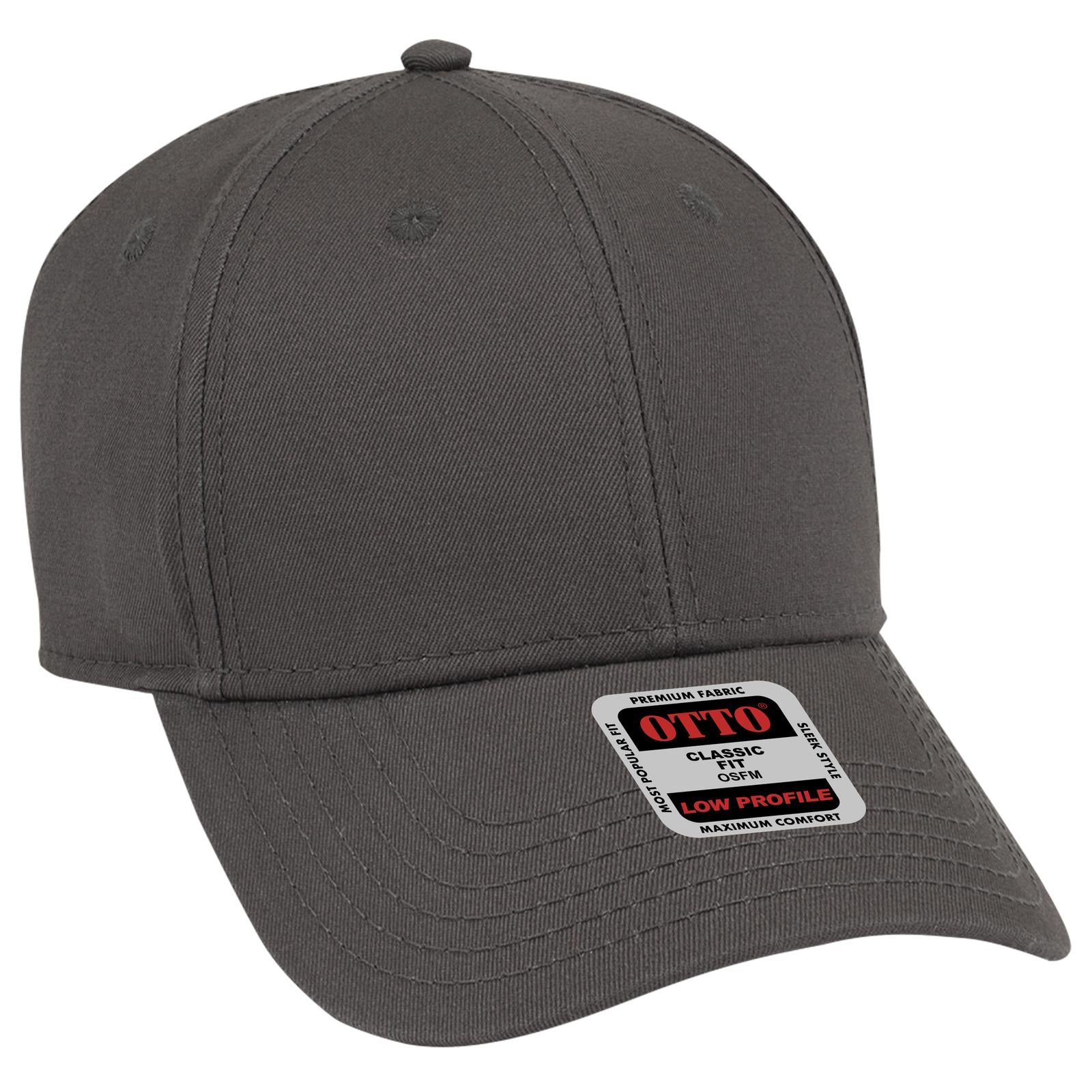 Custom Embroidered or DTF Printed - OTTO CAP® 6 Panel Low Profile Baseball Cap