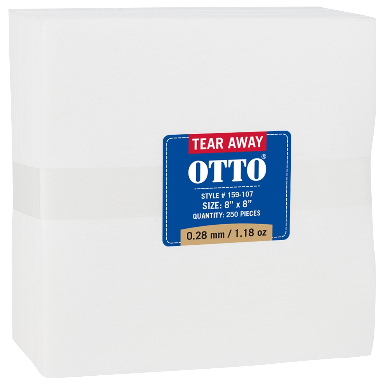 Custom Embroidered or DTF Printed - OTTO Embroidery Stabilizer Backing Tear Away Sheets
