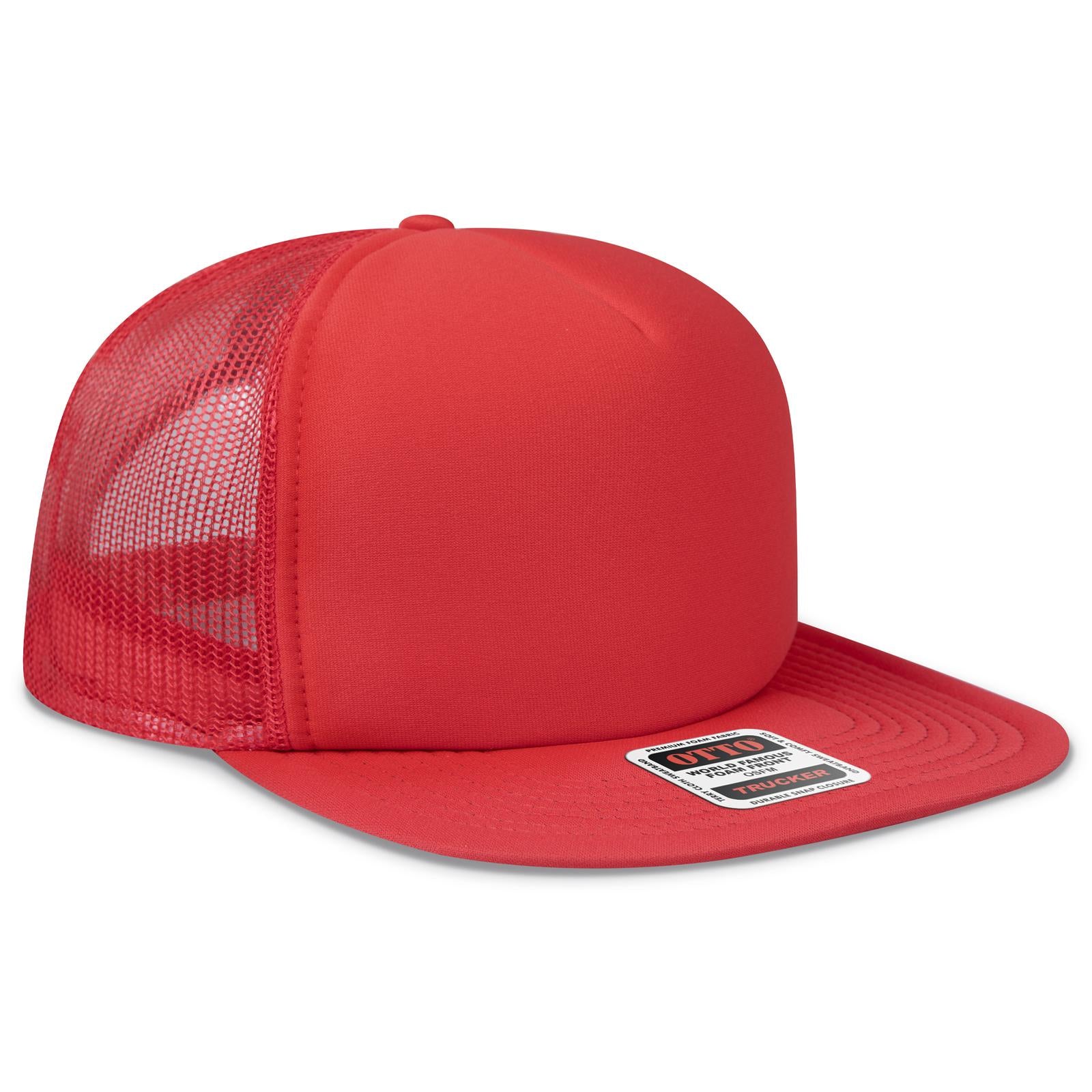 Custom Embroidered or DTF Printed - OTTO CAP® OTTO SNAP 5 Panel High Crown Mesh Back Trucker Snapback Hat