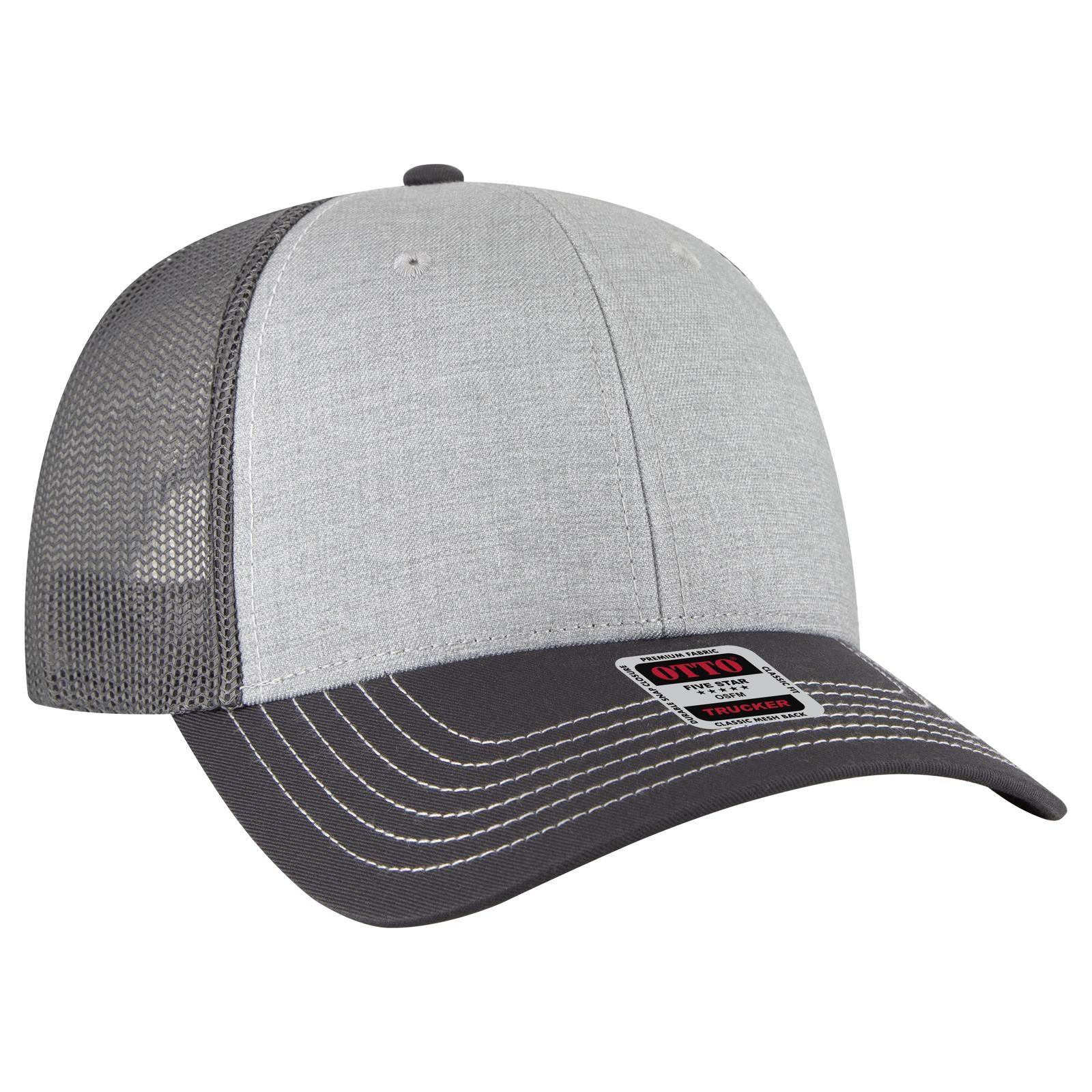 Custom Embroidered - OTTO CAP 6 Panel Low Profile Mesh Back Trucker Hat