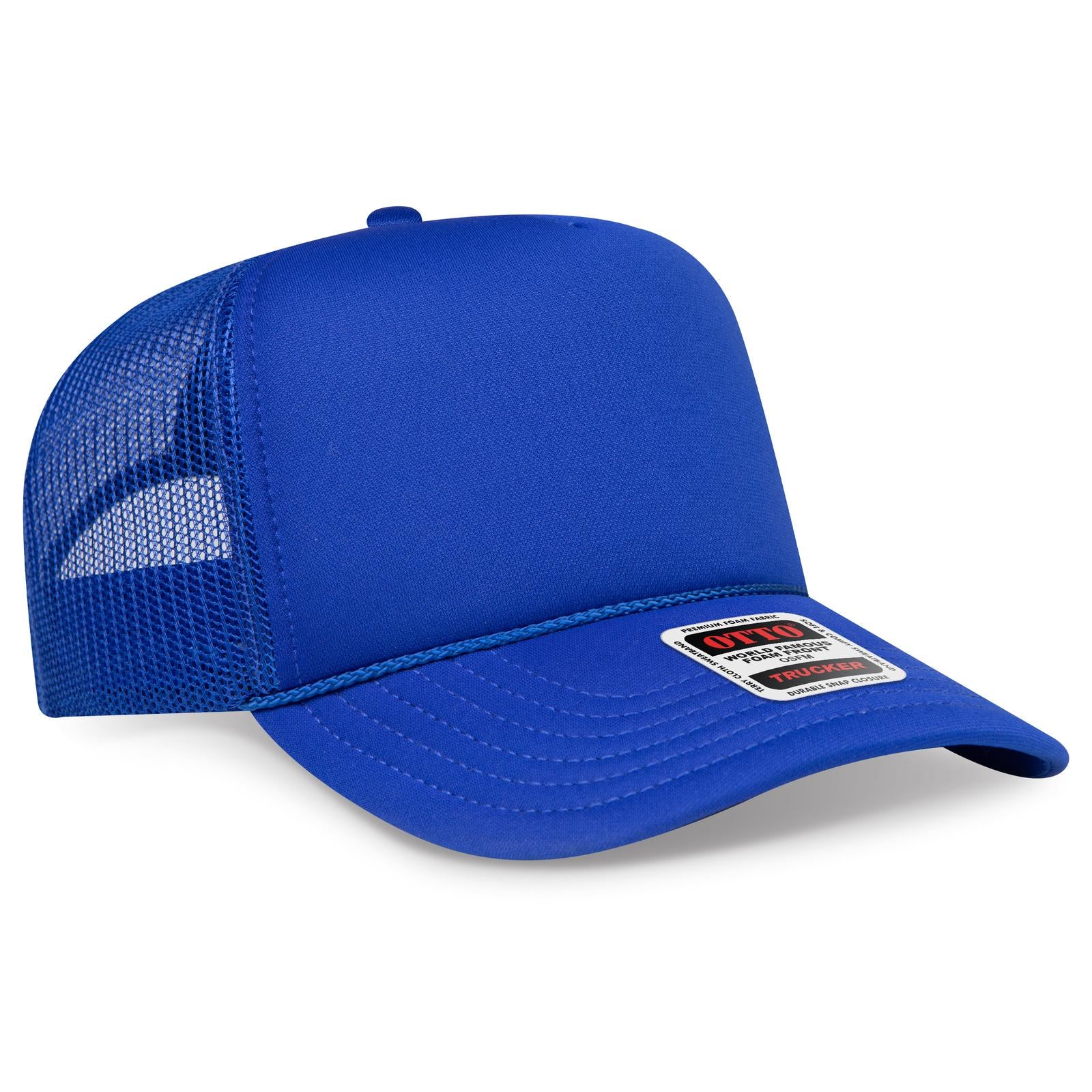 Custom Embroidered or DTF Printed - OTTO CAP® 5 Panel High Crown Mesh Back Trucker Hat