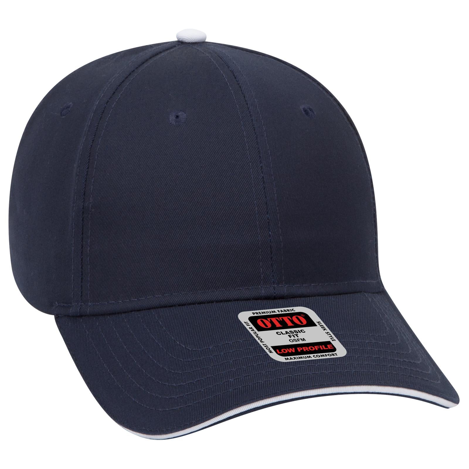 Custom Embroidered or DTF Printed - OTTO CAP® 6 Panel Low Profile Baseball Cap