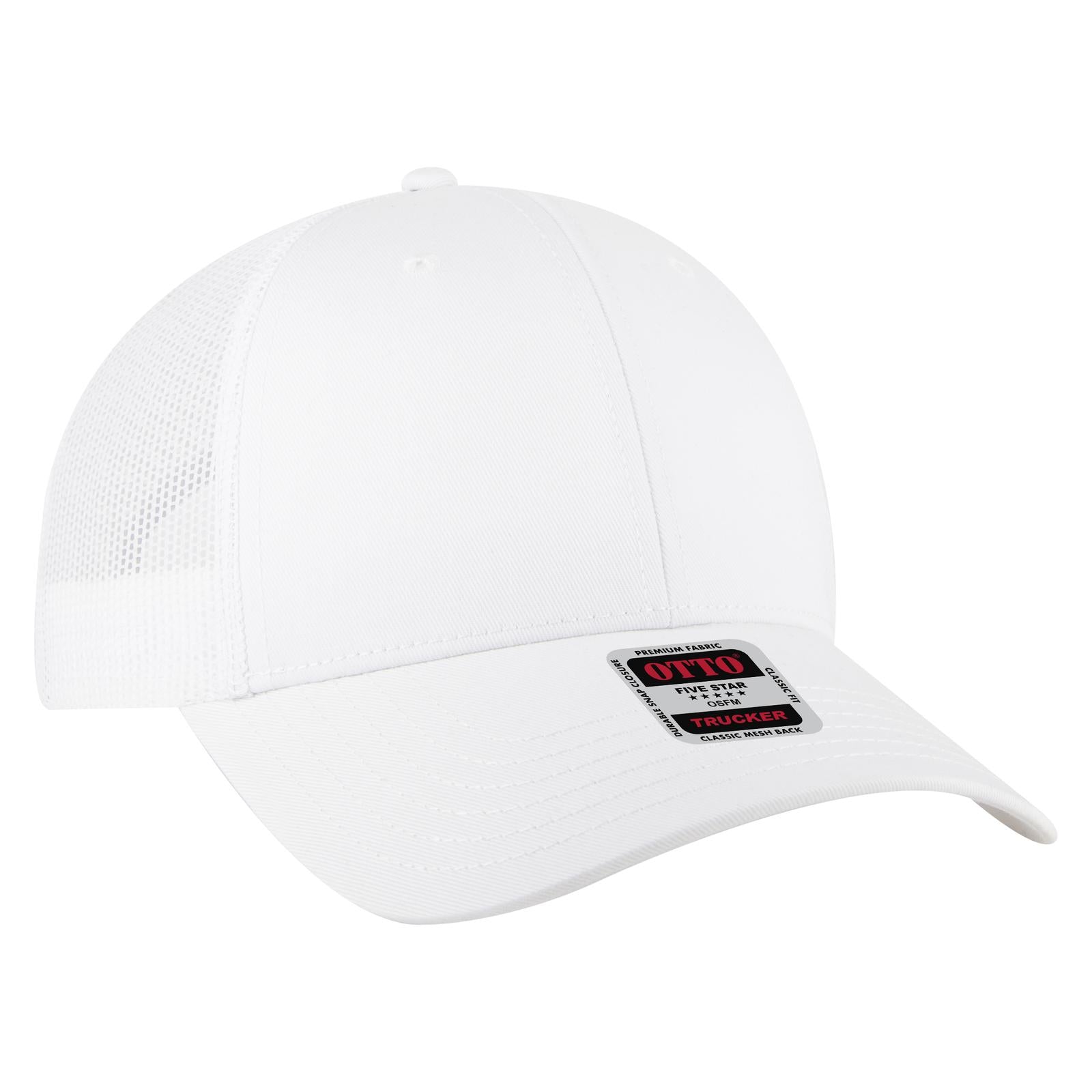 Custom Embroidered - OTTO CAP 6 Panel Low Profile Mesh Back Trucker Hat