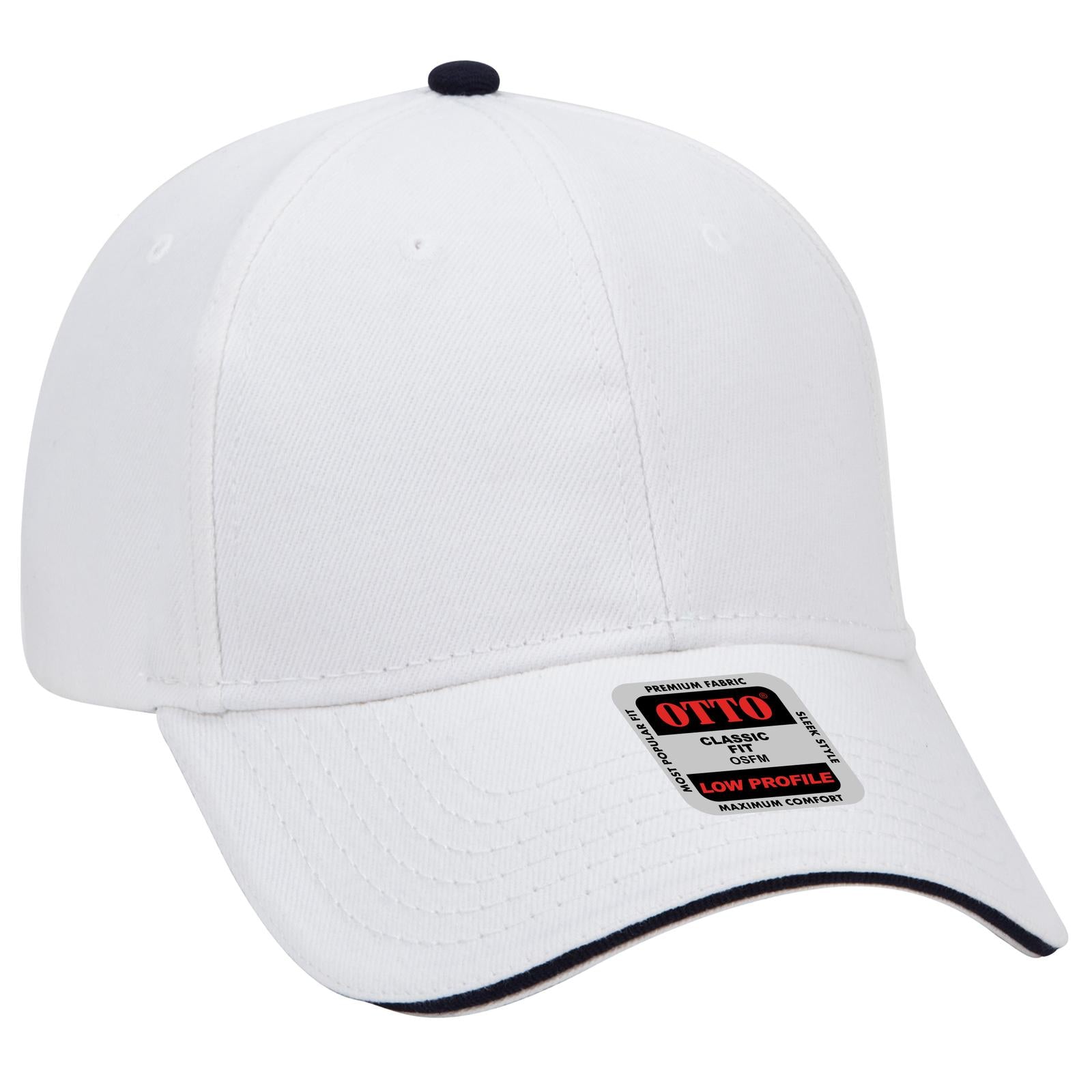 Custom Embroidered or DTF Printed - OTTO CAP® 6 Panel Low Profile Baseball Cap