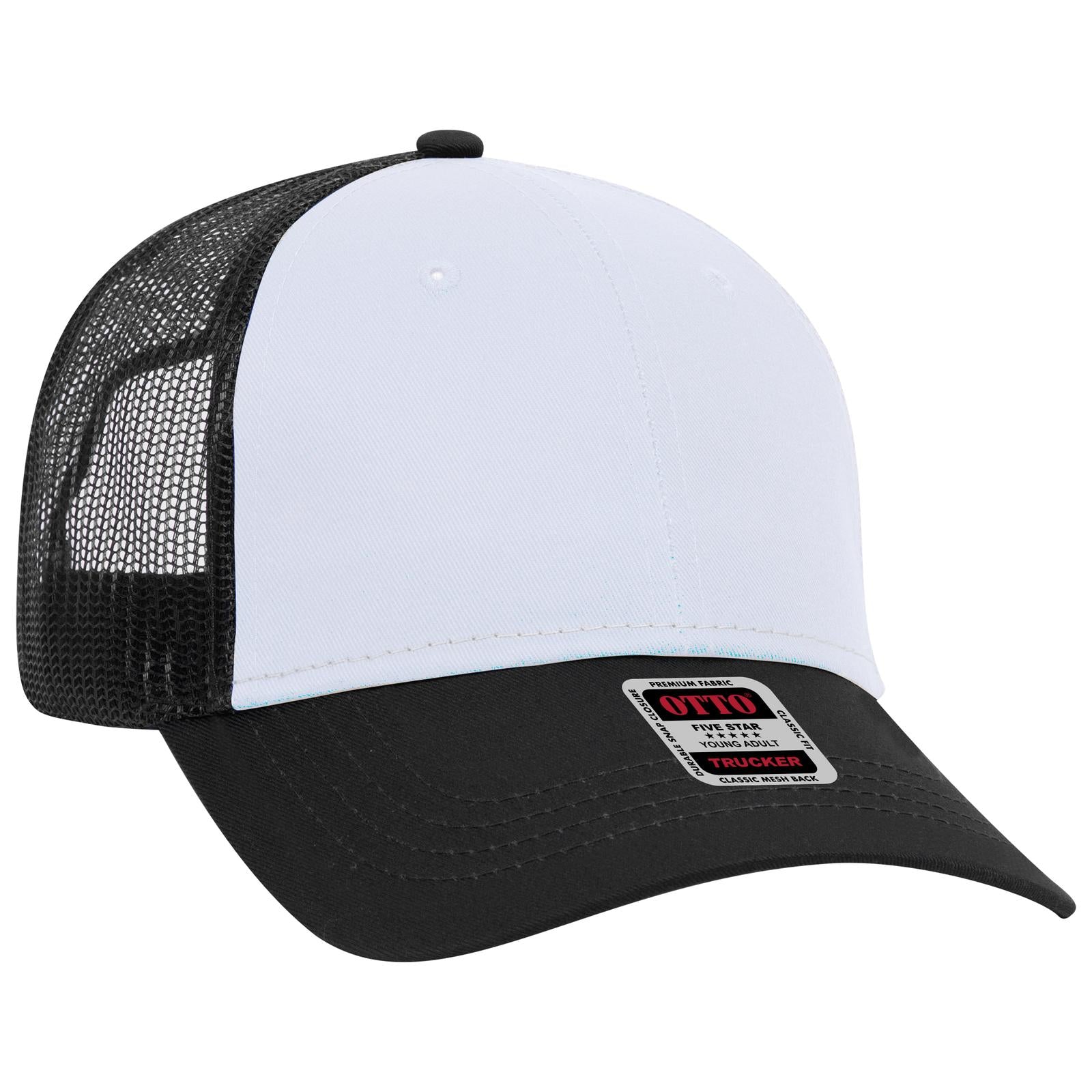 Custom Embroidered or DTF Printed - OTTO CAP® 6 Panel Low Profile Mesh Back Trucker Hat